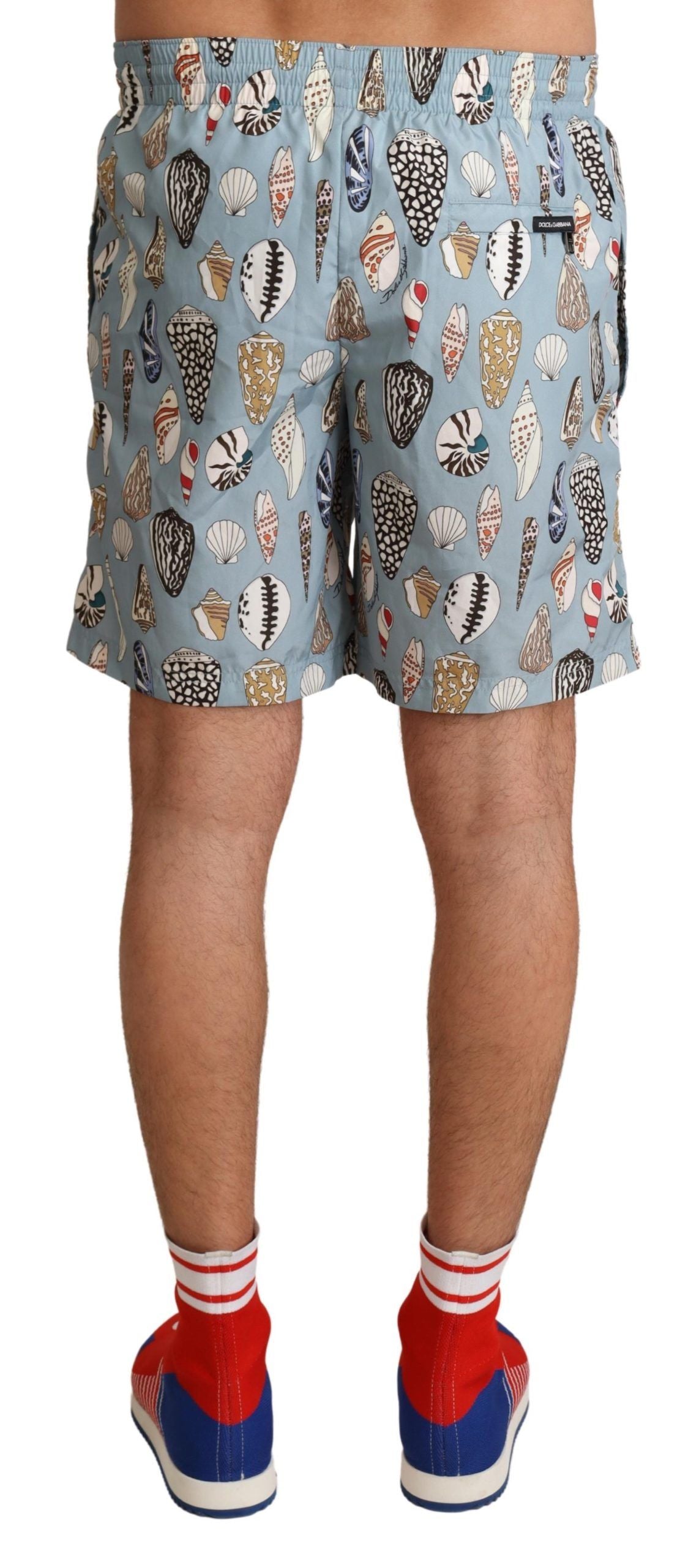 Dolce & Gabbana Blue Shell Beachwear Swimwear Shorts-3
