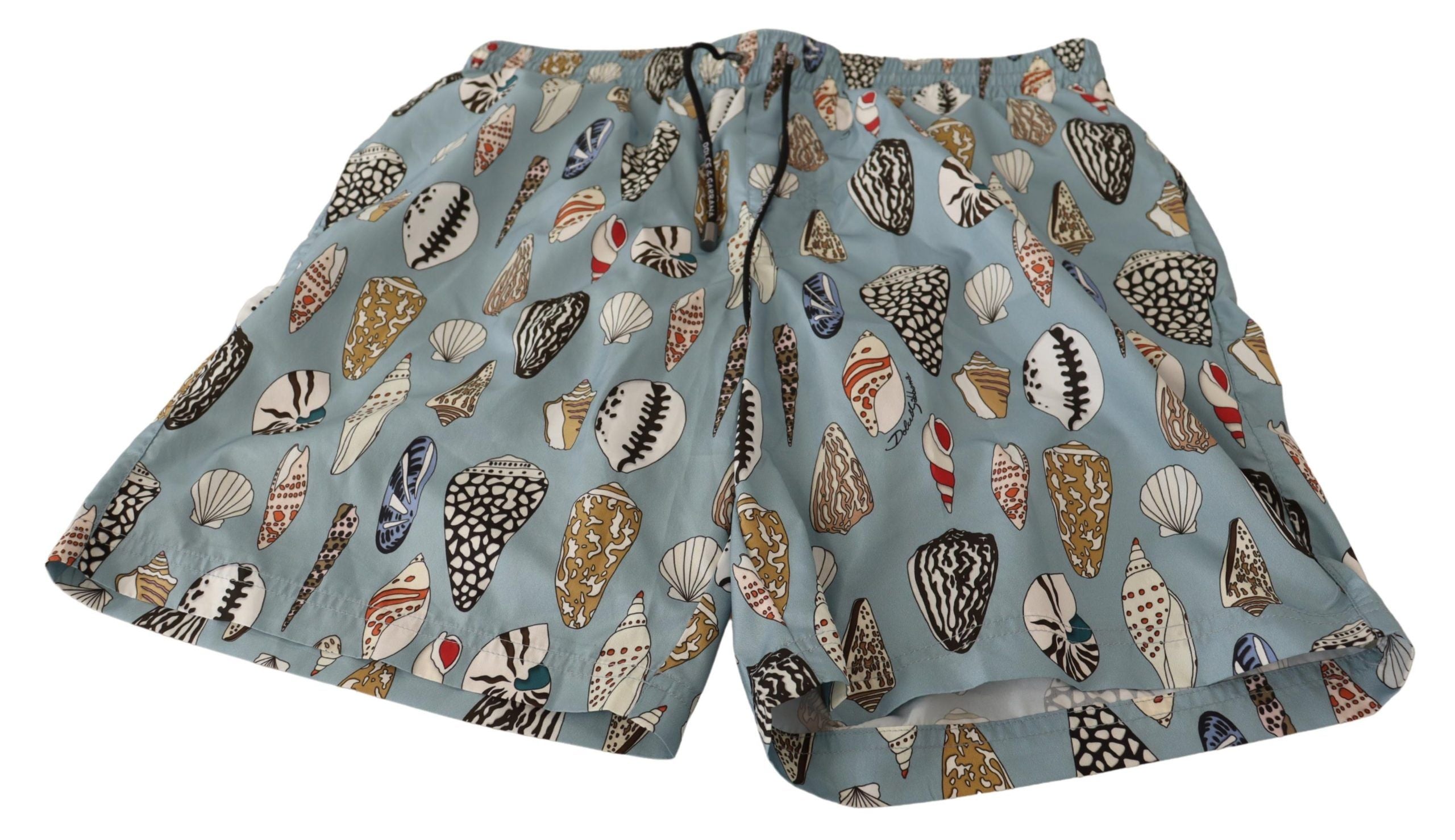Dolce & Gabbana Blue Shell Beachwear Swimwear Shorts-4