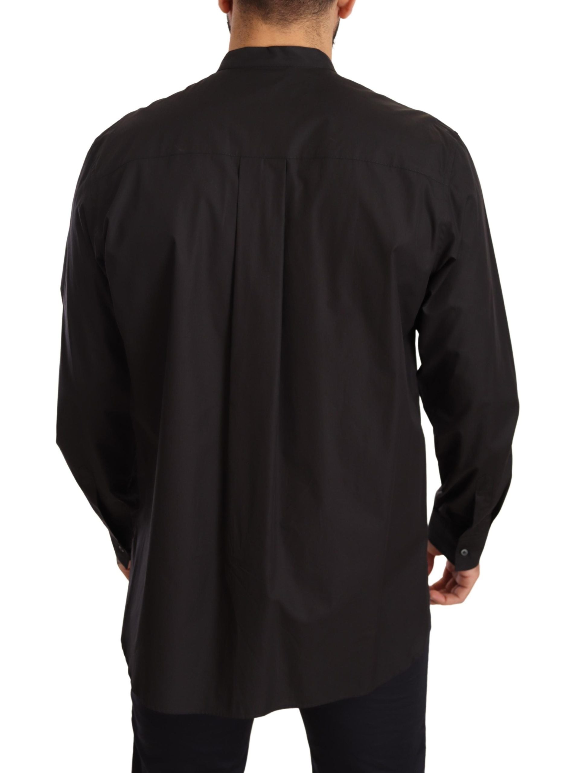 Dolce & Gabbana Schwarzes Hemd aus 100% Baumwolle für formelle Anlässe-3