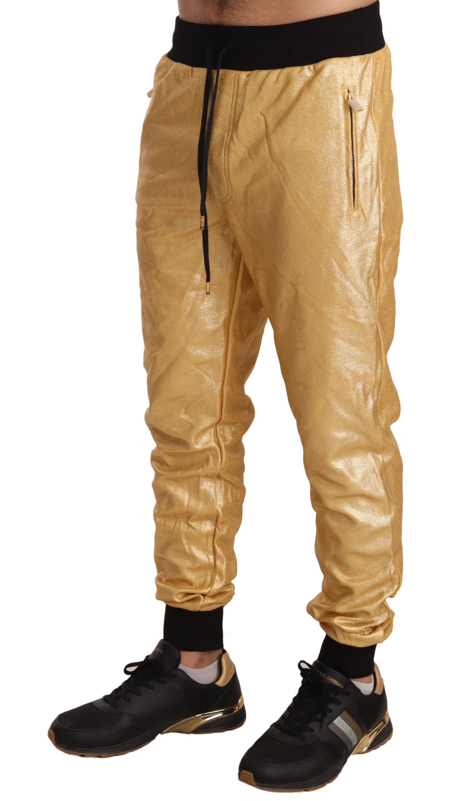 Dolce & Gabbana Gold Pig of the Year Cotton Trousers Pants-2