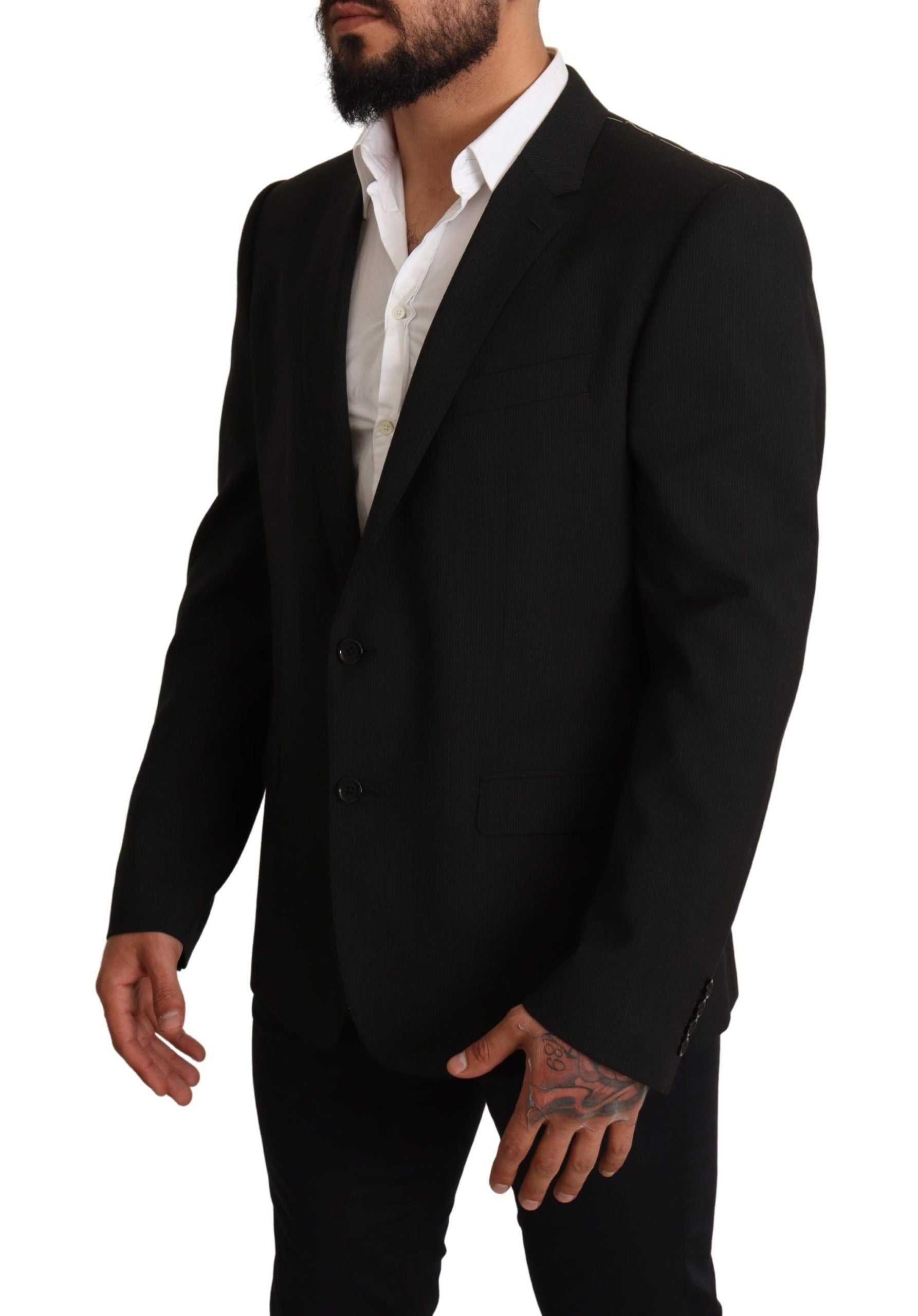 Dolce & Gabbana Schwarz gestreifte MARTINI Jacke Blazer-2