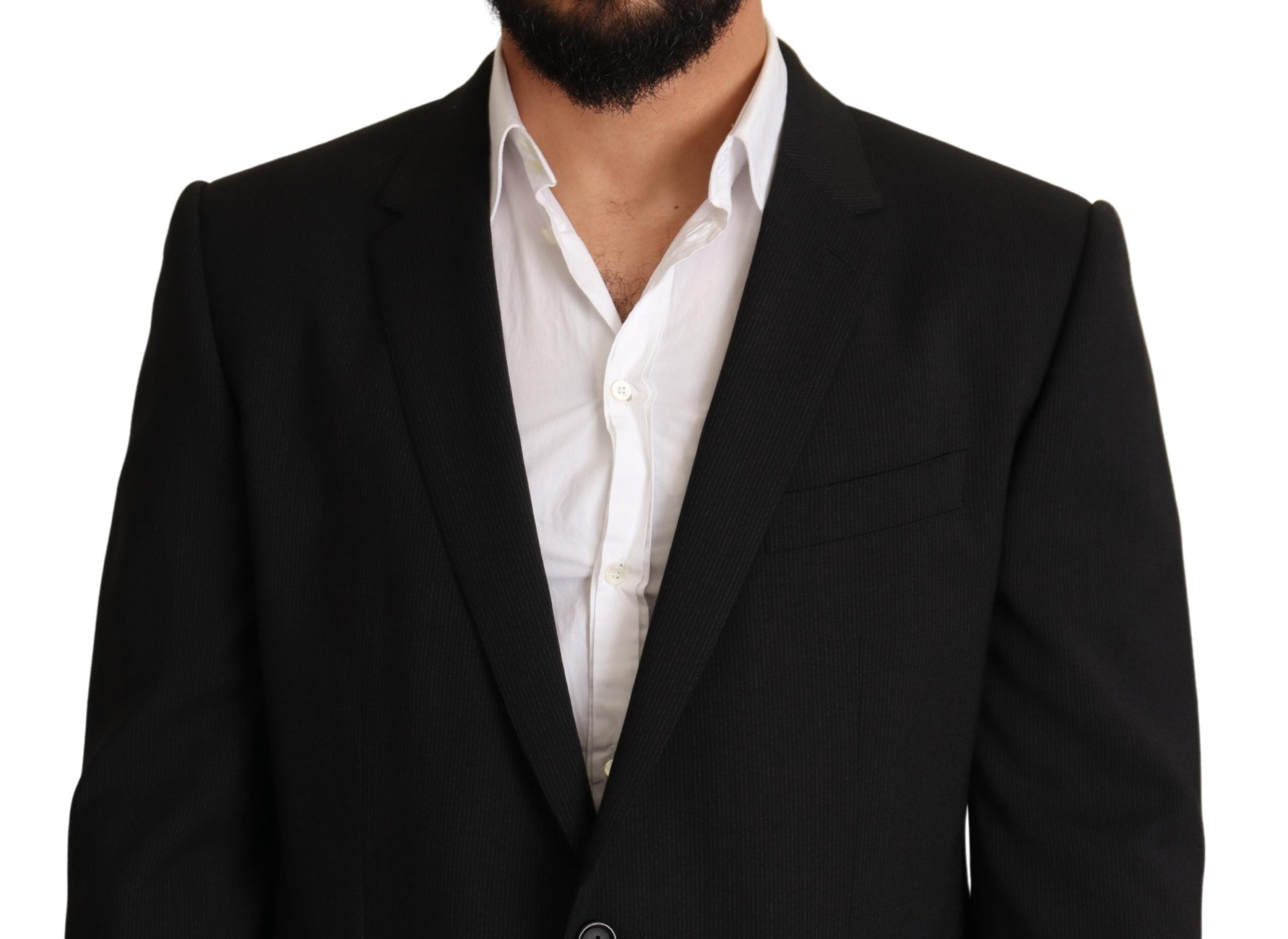 Dolce & Gabbana Schwarz gestreifte MARTINI Jacke Blazer-4