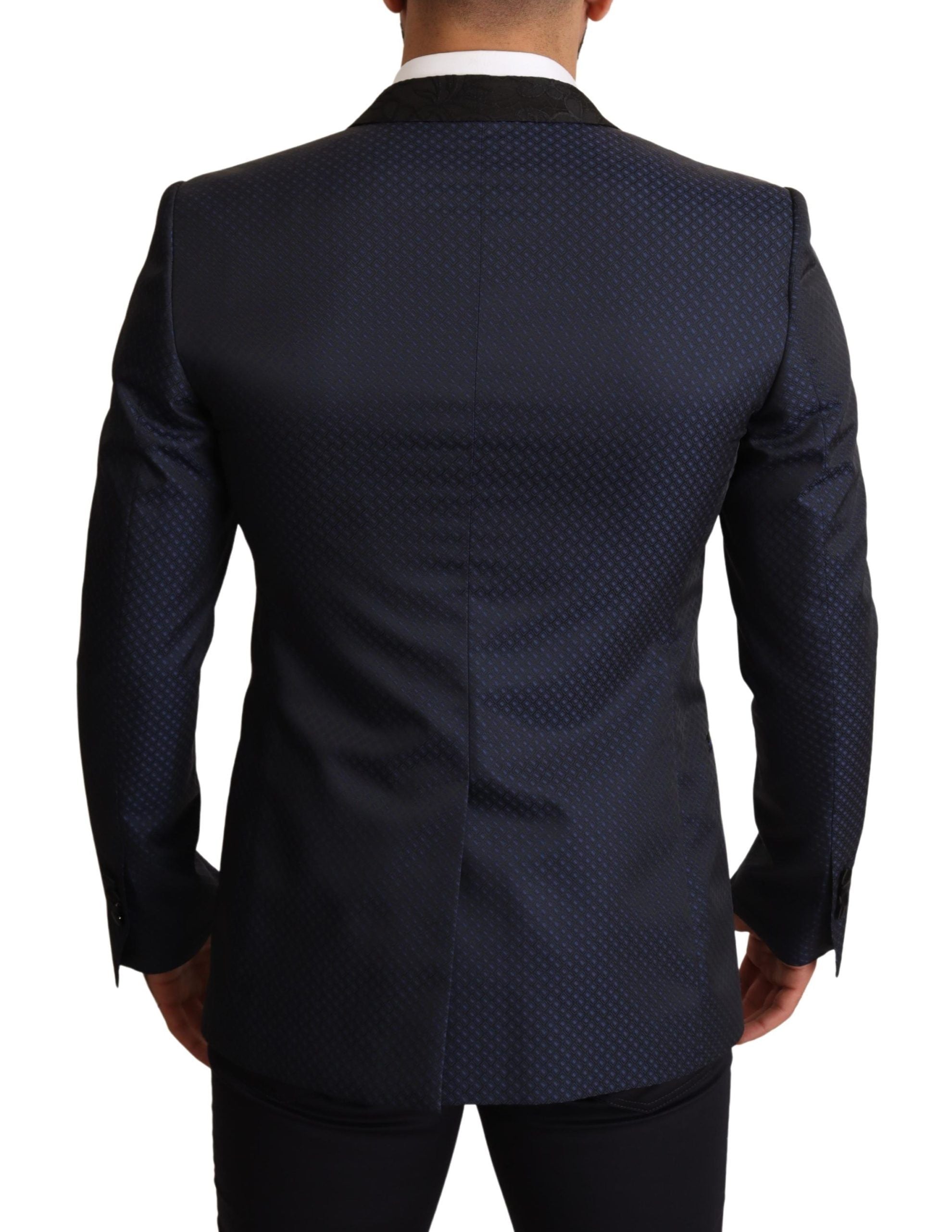 Dolce & Gabbana Blauer Wollblazer mit schmaler Passform MARTINI Blazer Jacket-3