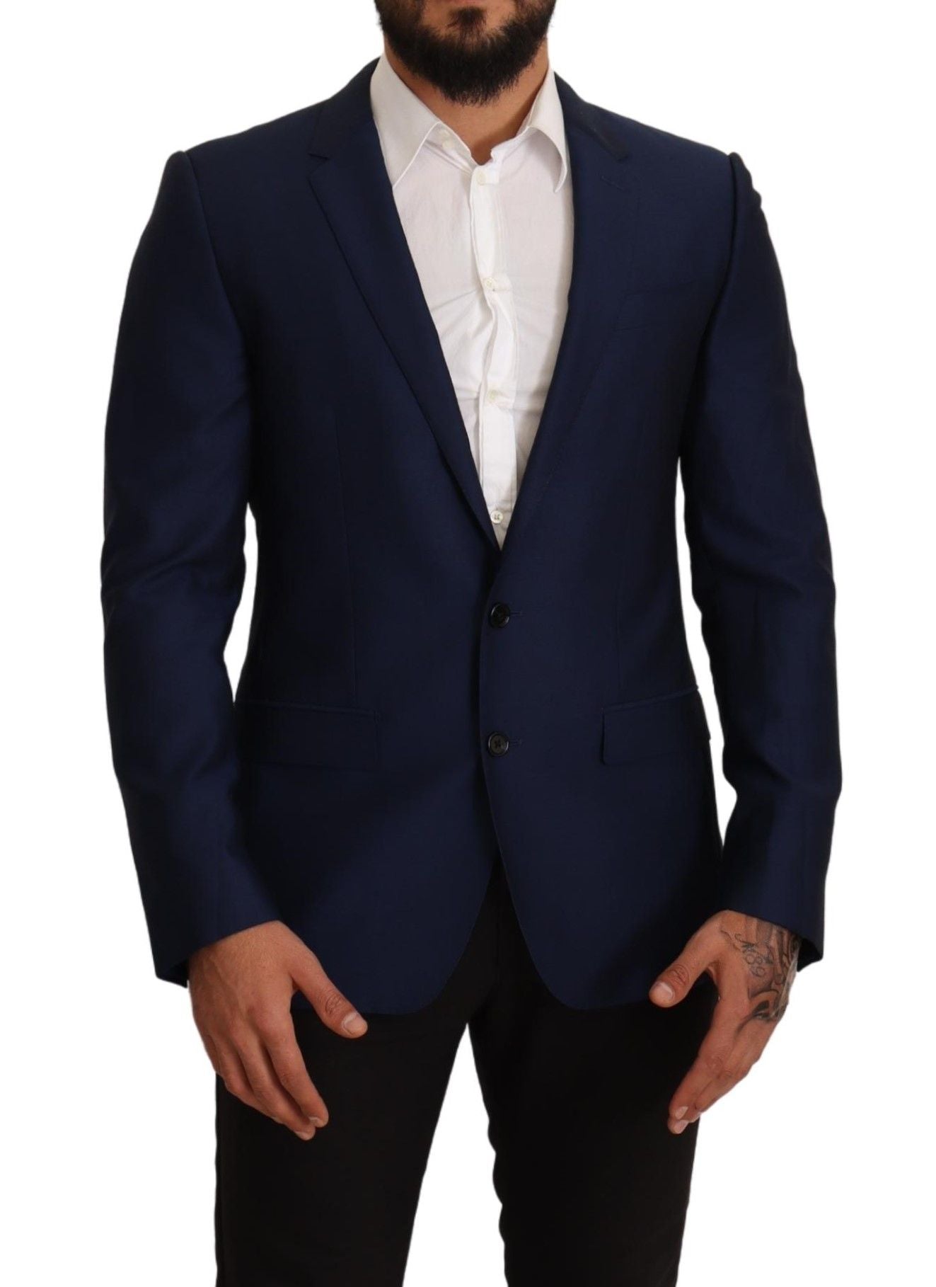 Dolce & Gabbana Marineblaue Slim Fit Jacke MARTINI Blazer-3