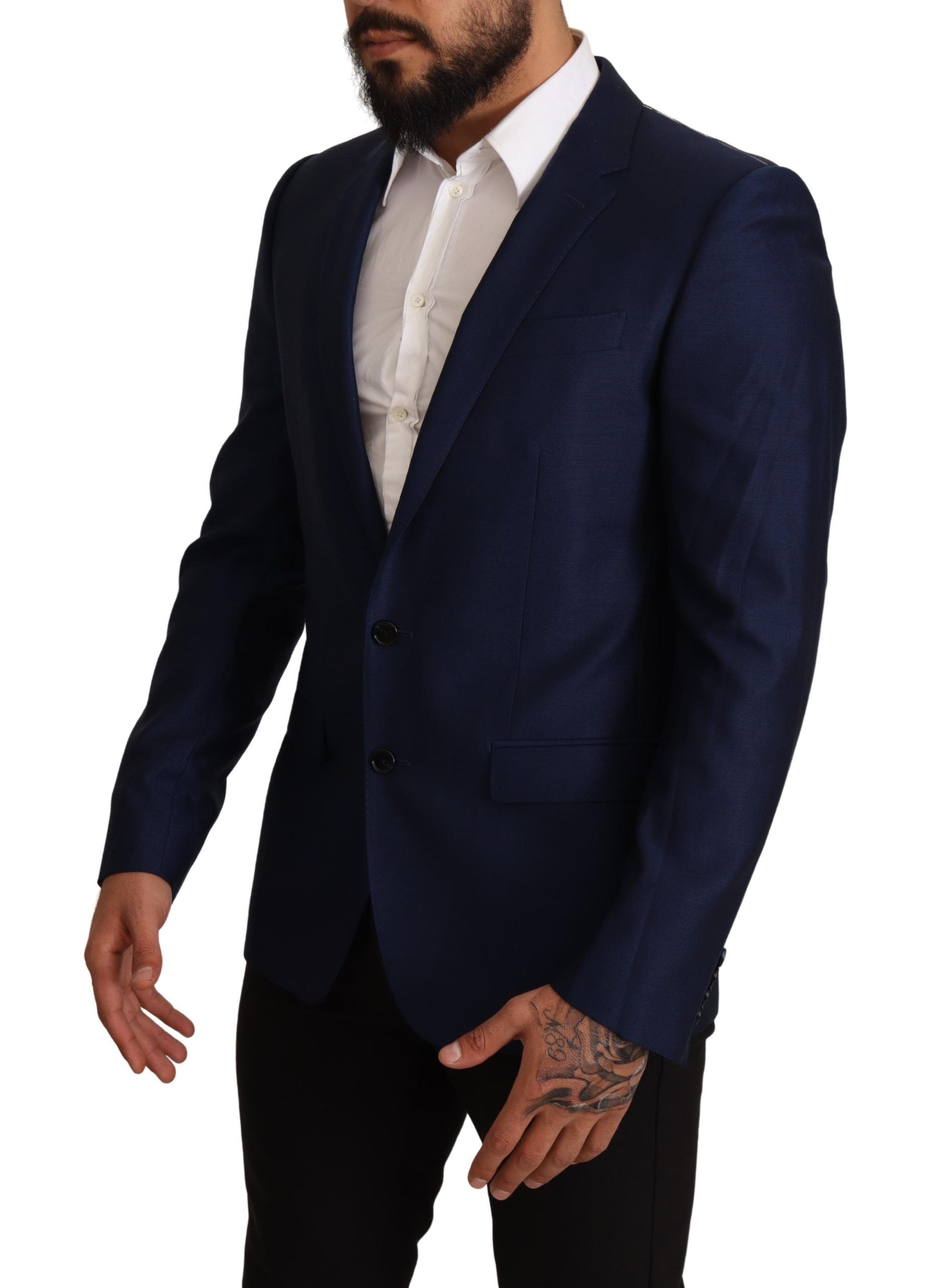 Dolce & Gabbana Marineblaue Slim Fit Jacke MARTINI Blazer-6