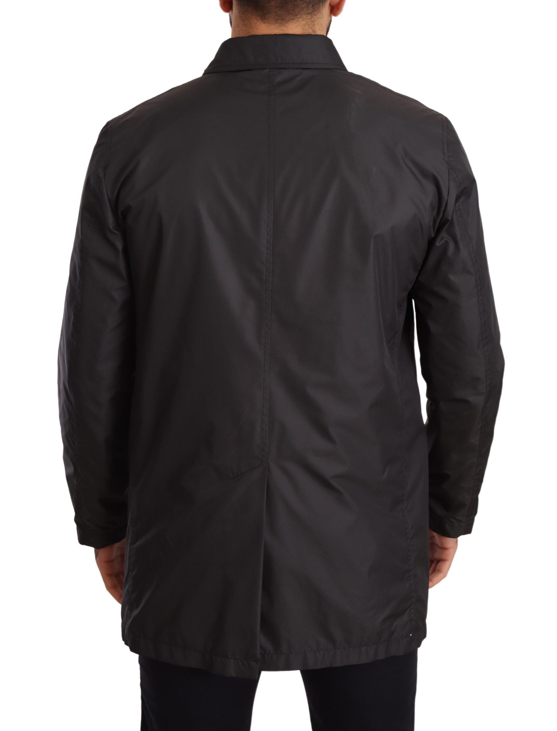 Gabardina Dolce & Gabbana de poliéster negro para hombre-3