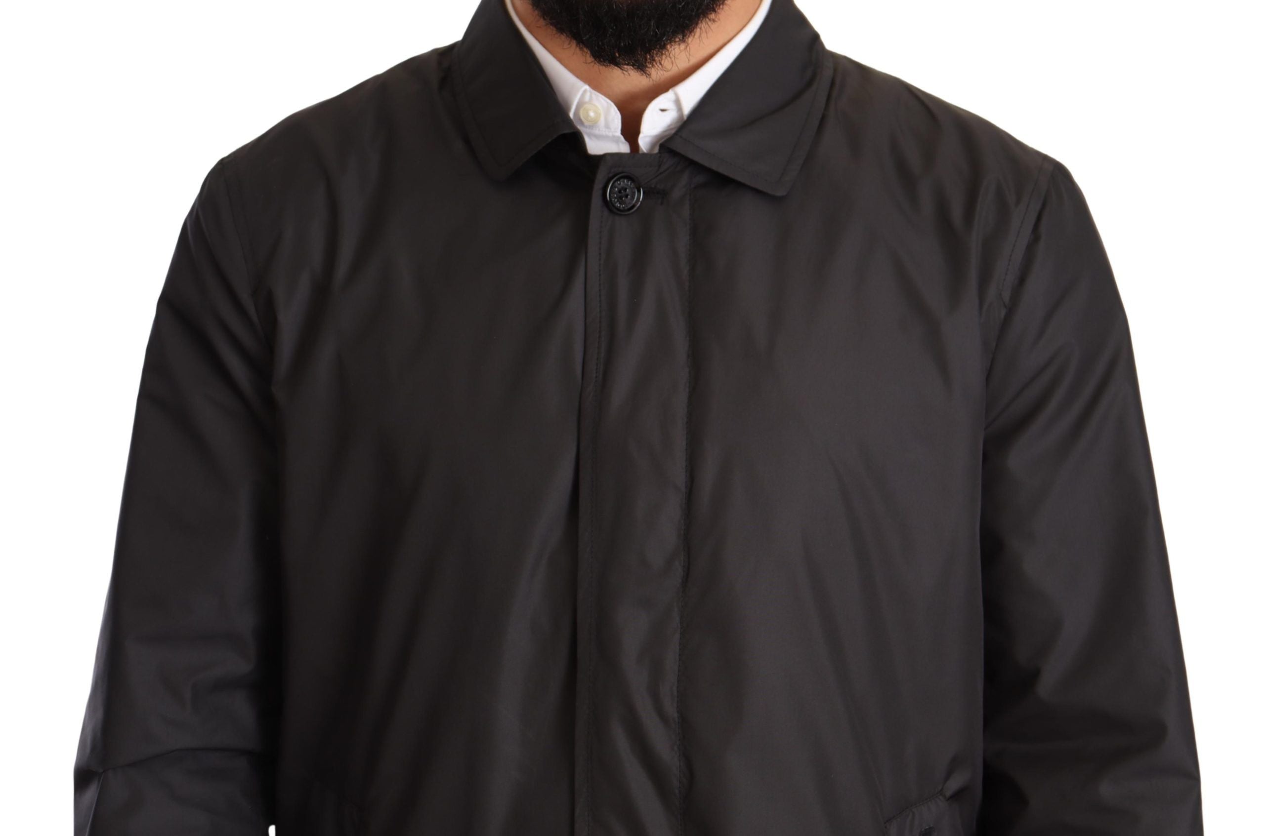 Gabardina Dolce & Gabbana de poliéster negro para hombre-4
