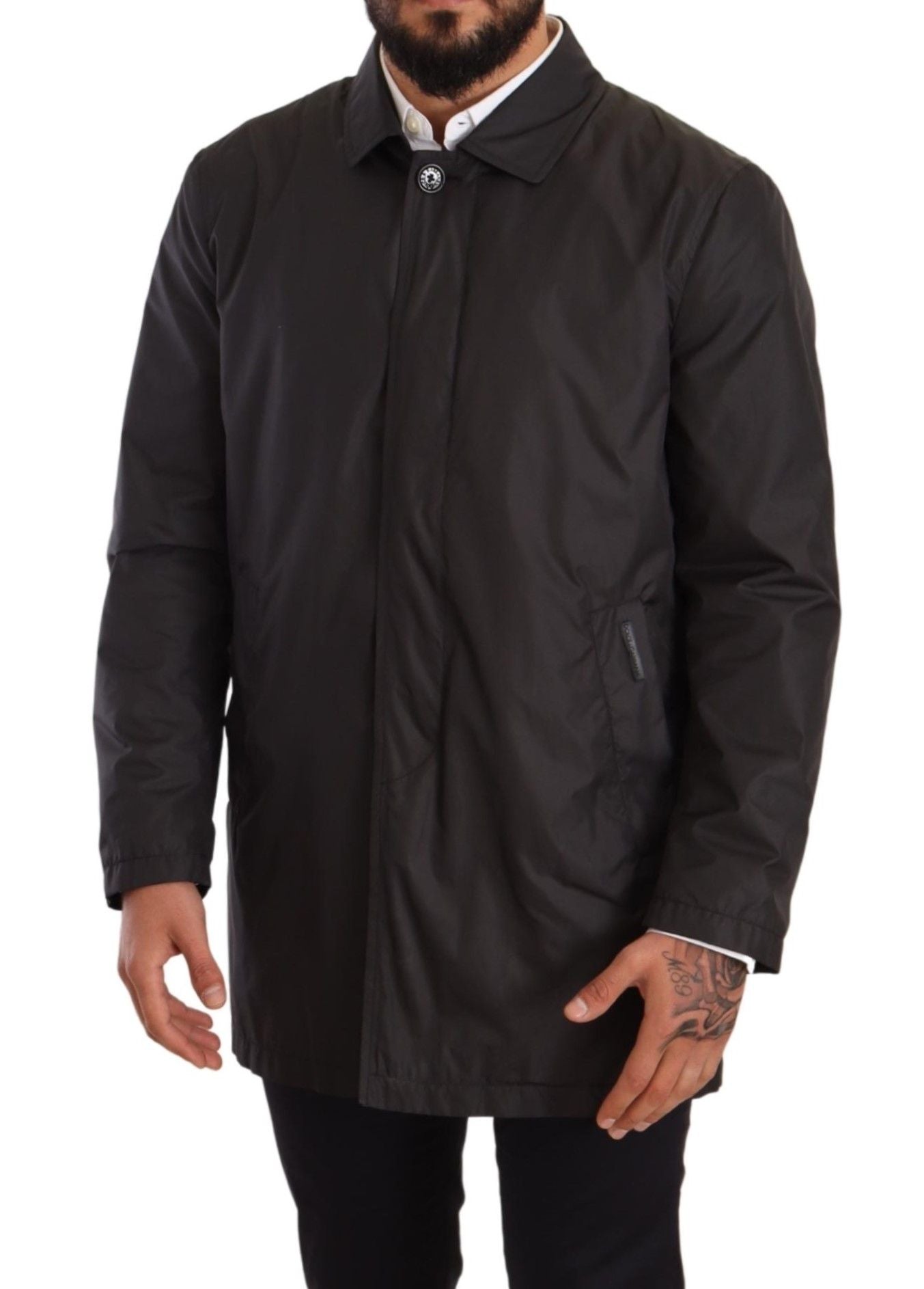 Gabardina Dolce & Gabbana de poliéster negro para hombre-5