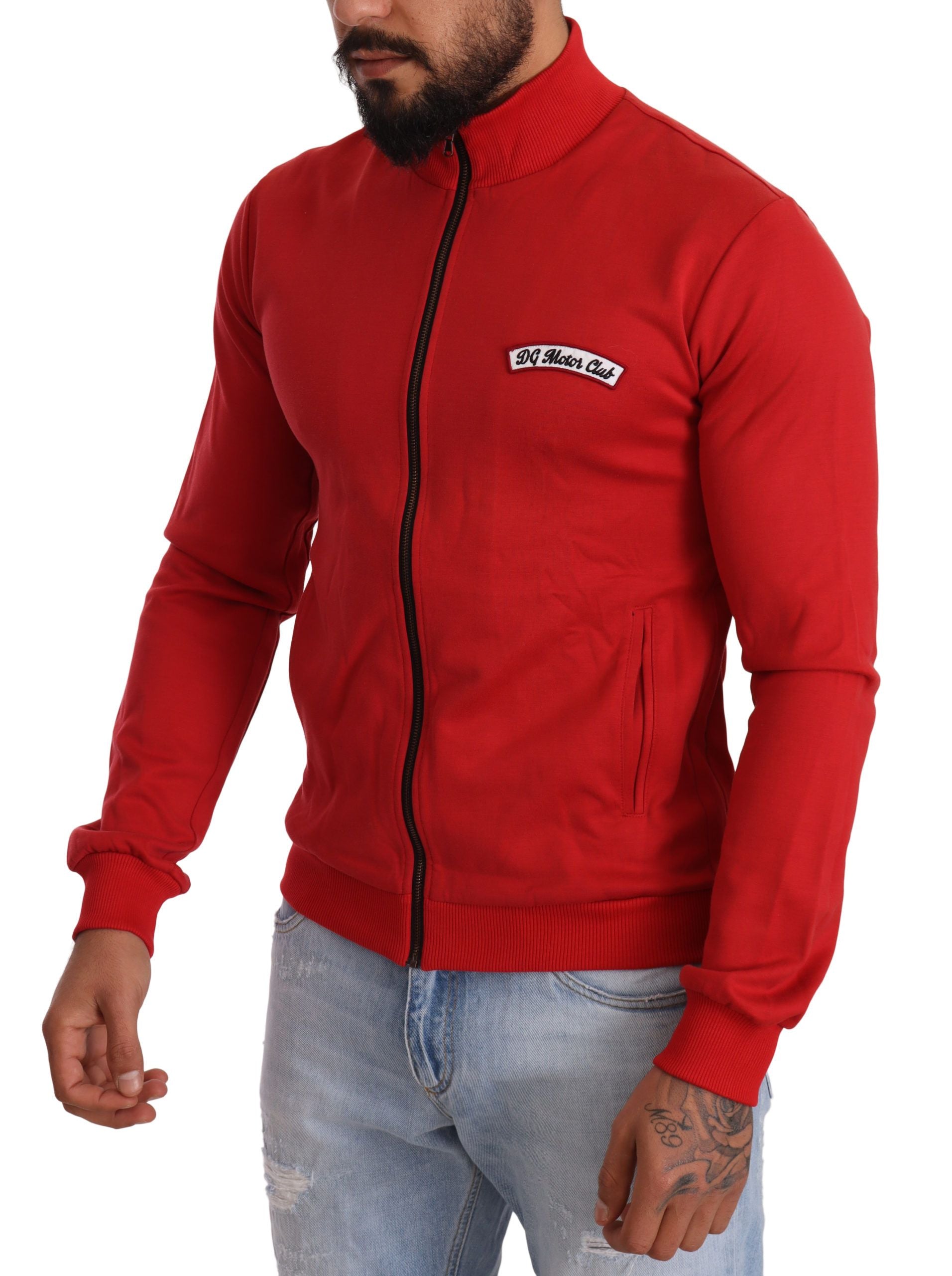 Jersey elástico con cremallera DG Motor Club rojo de Dolce & Gabbana-2