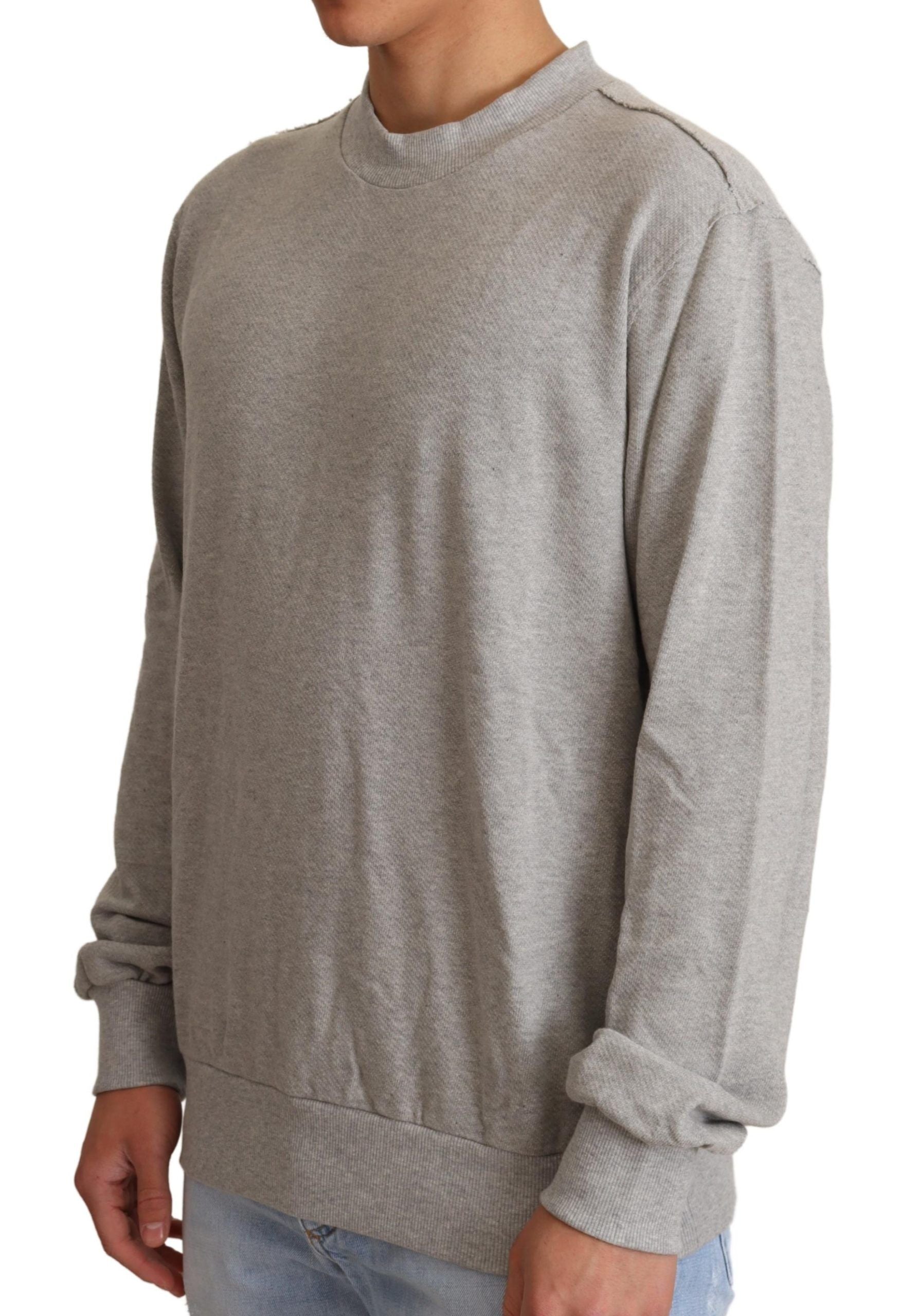 Dolce & Gabbana grey cotton crew neck sweater-2