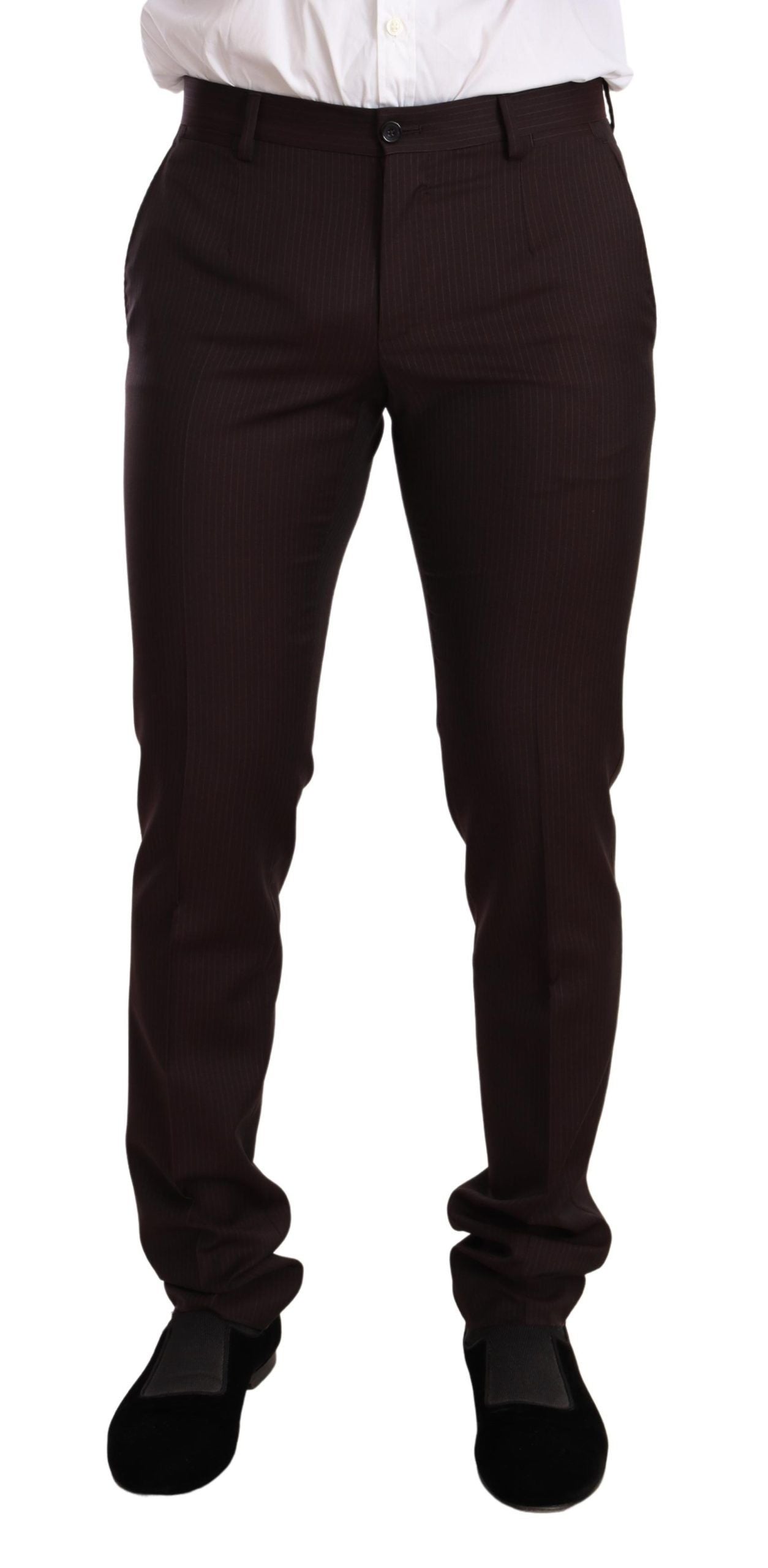 Dolce & Gabbana Bordeaux MARTINI Slim Fit Wool Suit-7