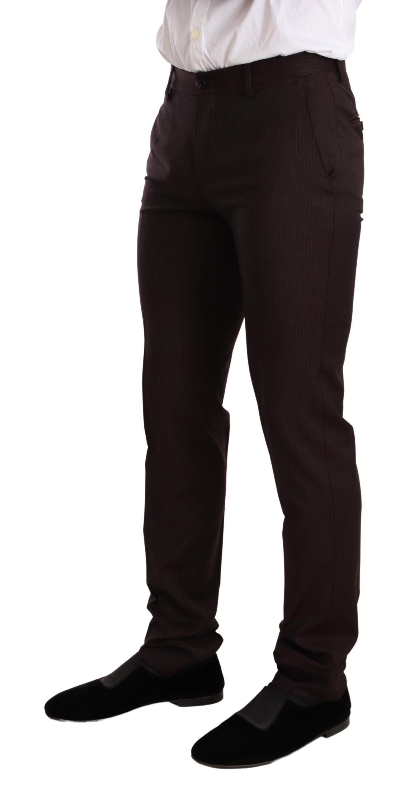 Dolce & Gabbana Bordeaux MARTINI Slim Fit Wool Suit-8
