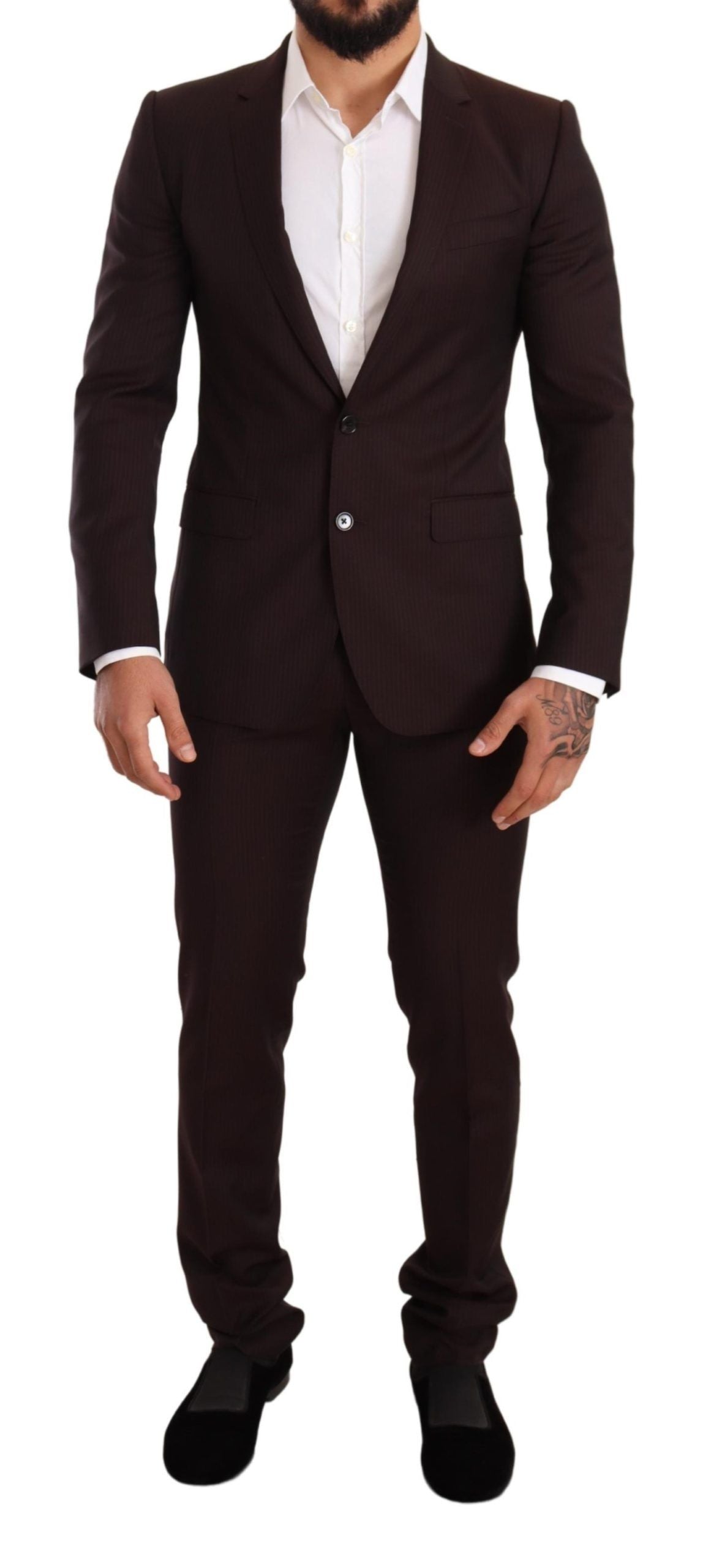 Dolce & Gabbana Bordeaux MARTINI Slim Fit Wool Suit