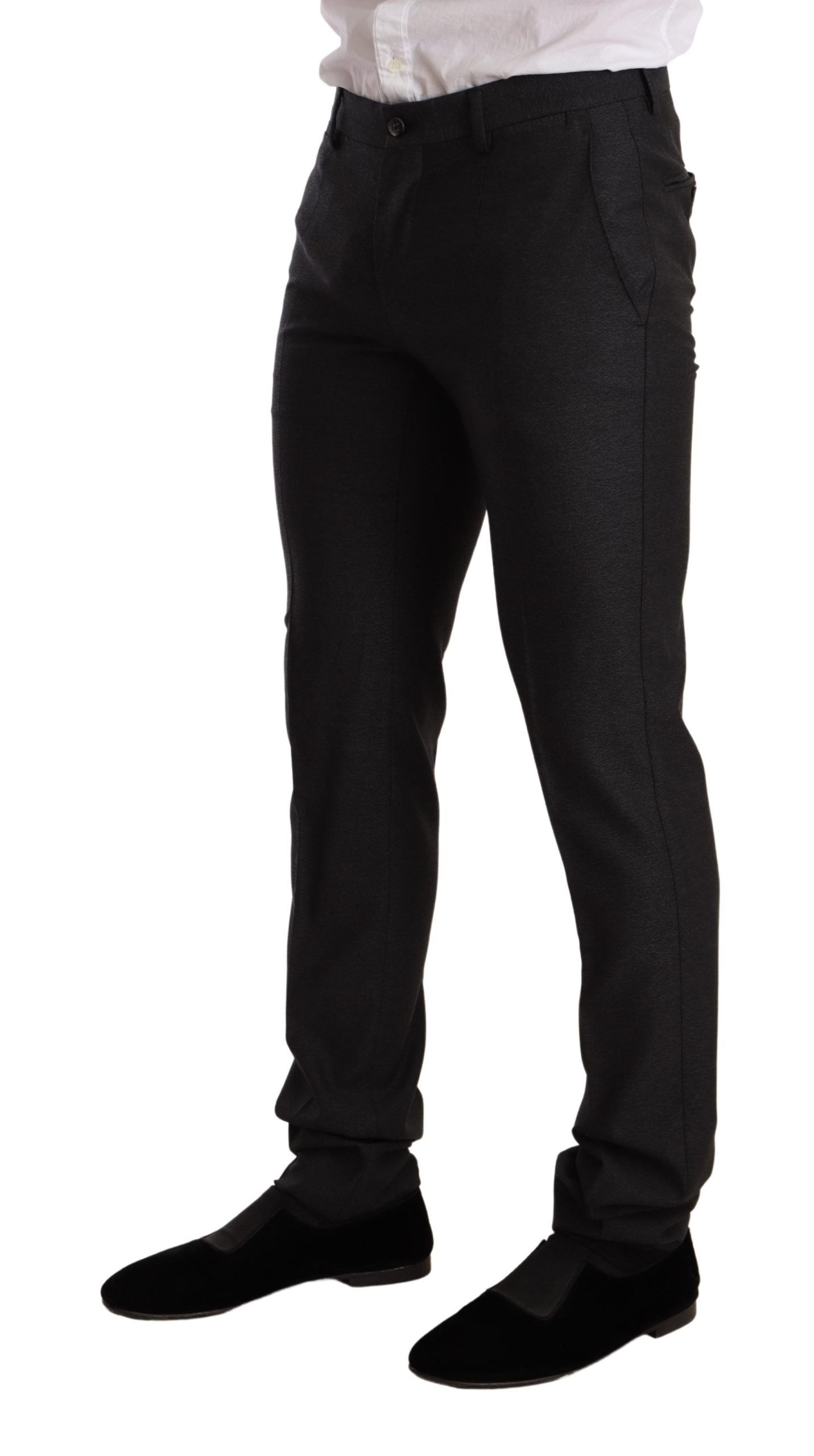 Dolce & Gabbana Grey Wool MARTINI Slim Fit Set Suit-2