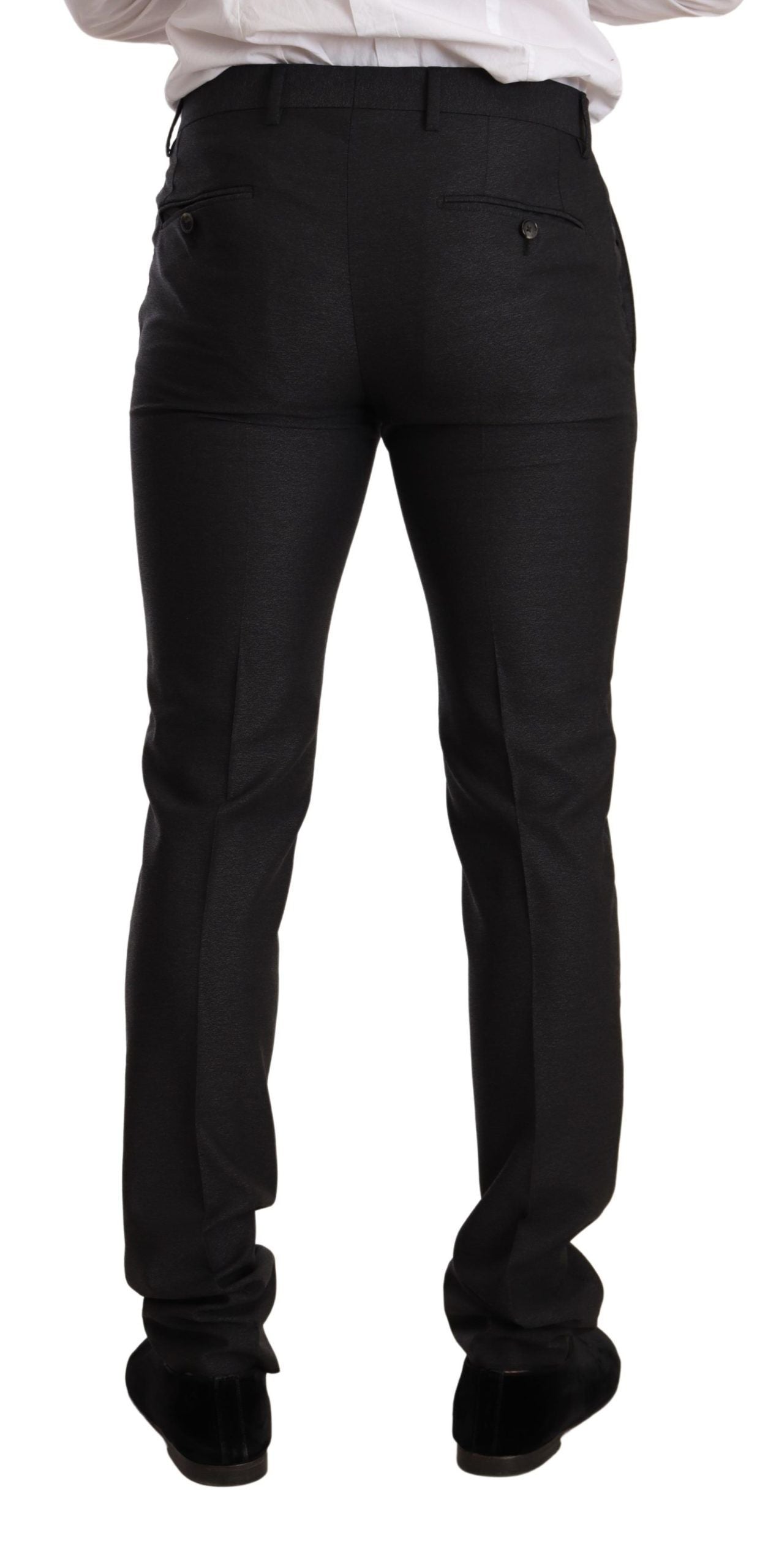 Dolce & Gabbana Grey Wool MARTINI Slim Fit Set Suit-3