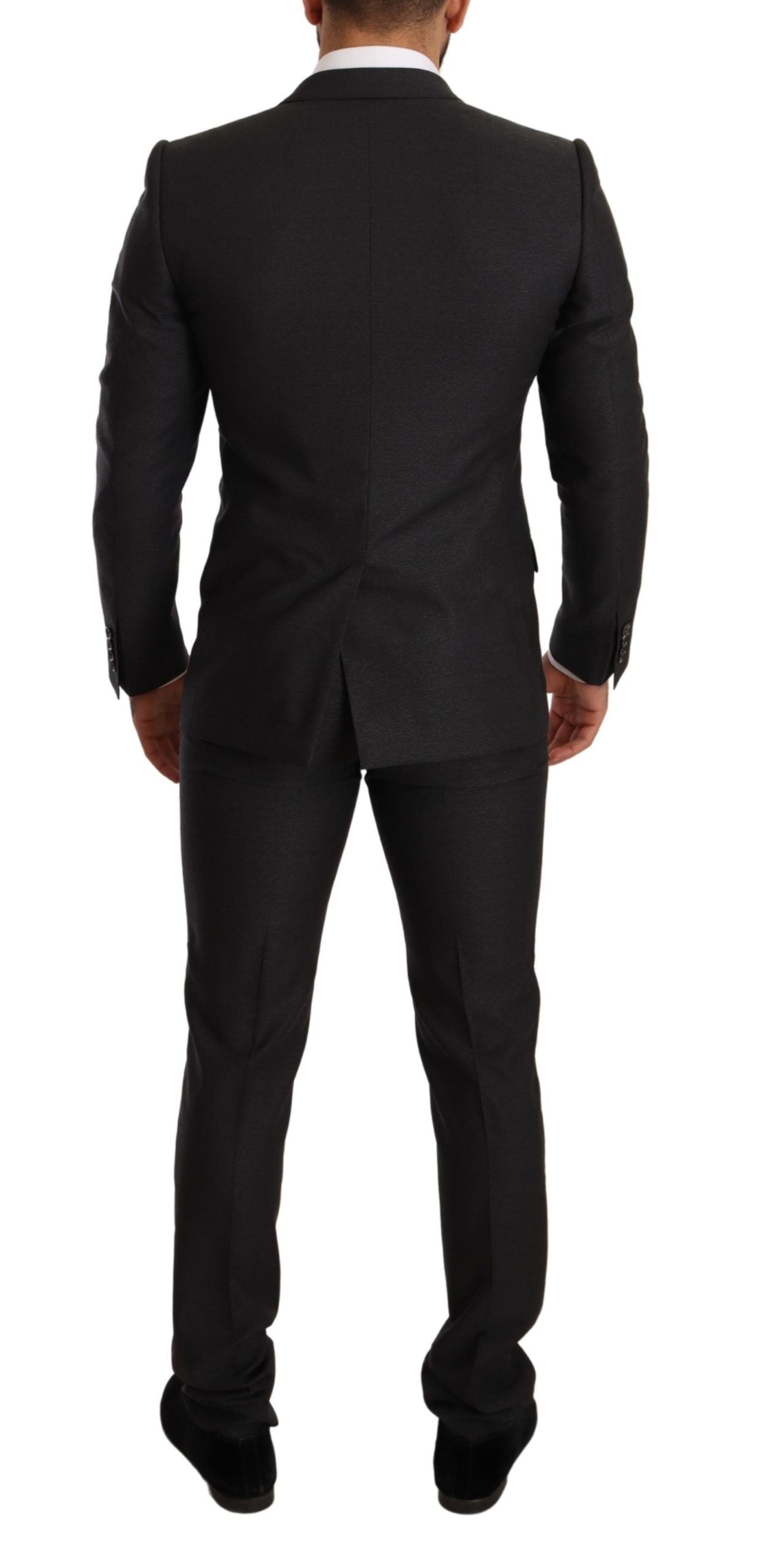 Dolce & Gabbana Grey Wool MARTINI Slim Fit Set Suit-6