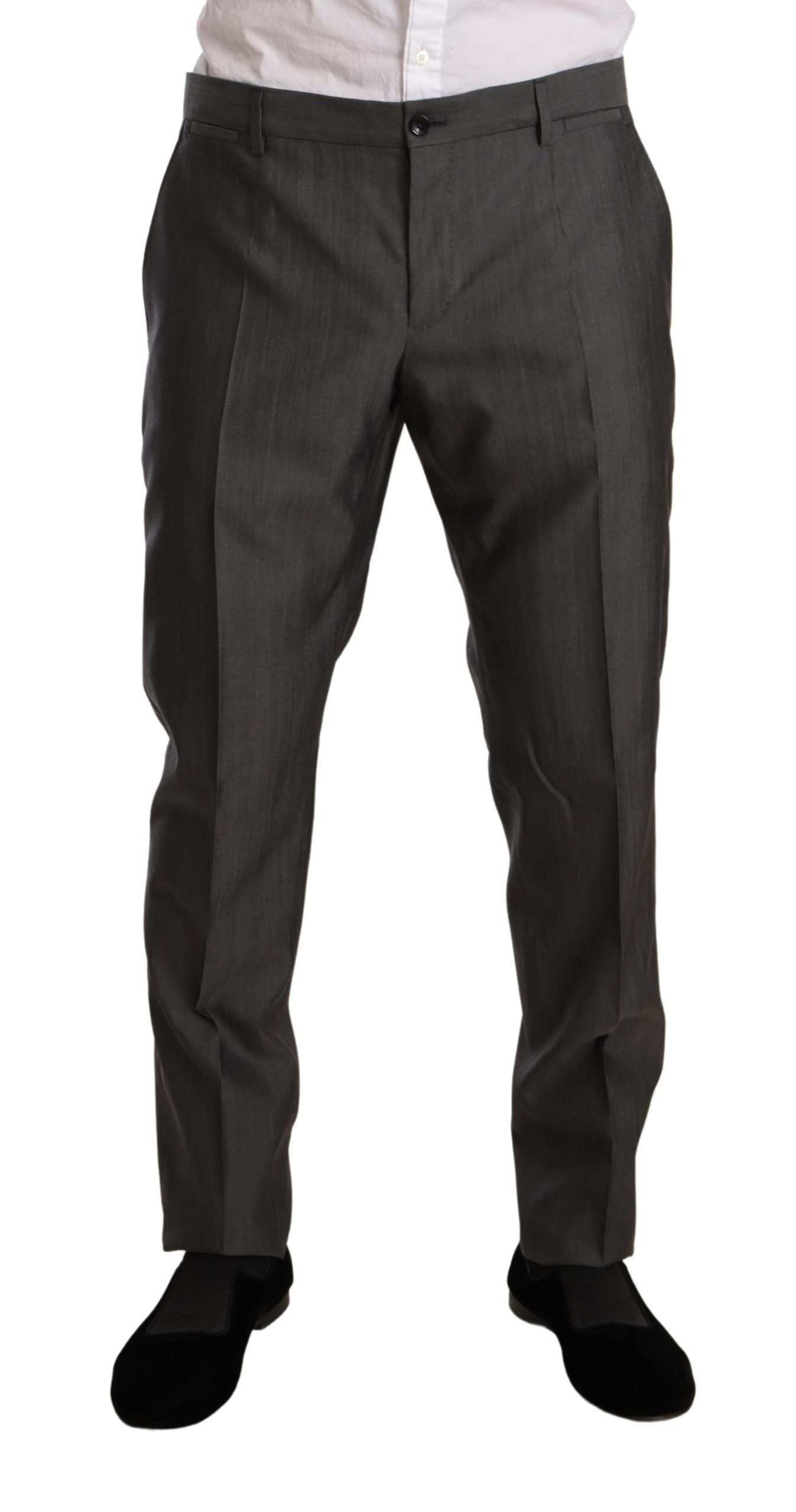 Dolce & Gabbana Grey Metallic MARTINI Slim Fit Set Suit-6