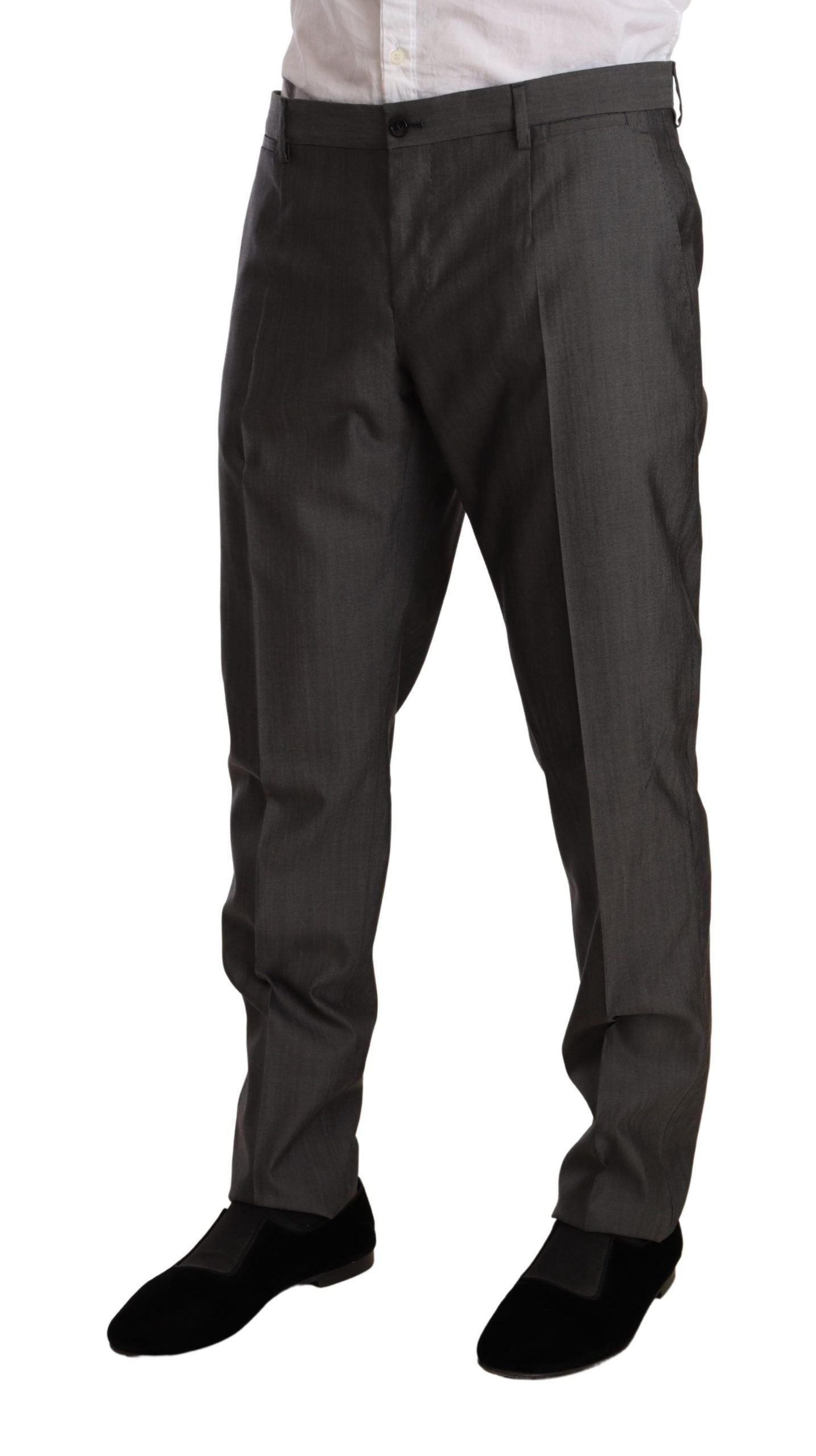 Dolce & Gabbana Grey Metallic MARTINI Slim Fit Set Suit-7