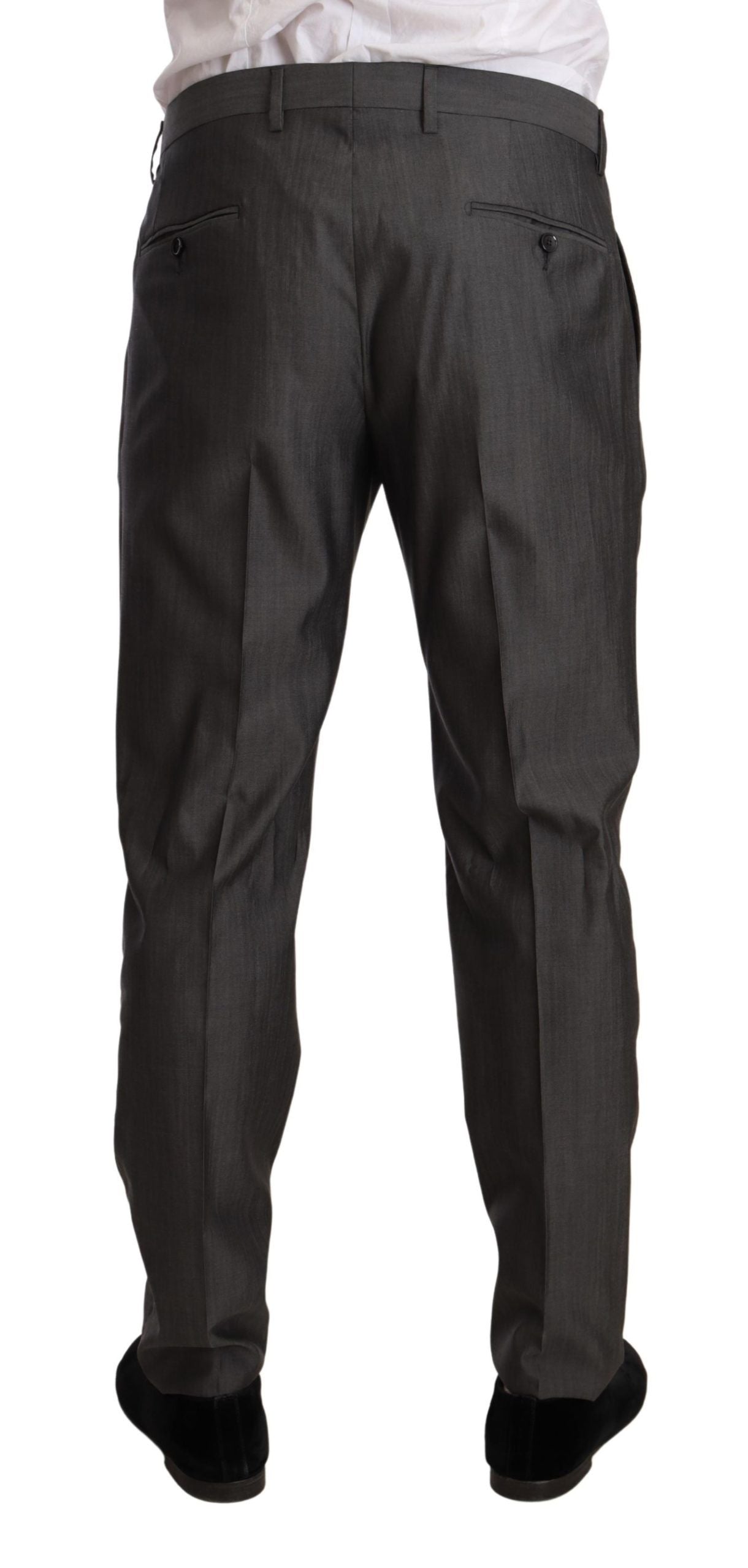 Dolce & Gabbana Grey Metallic MARTINI Slim Fit Set Suit-8