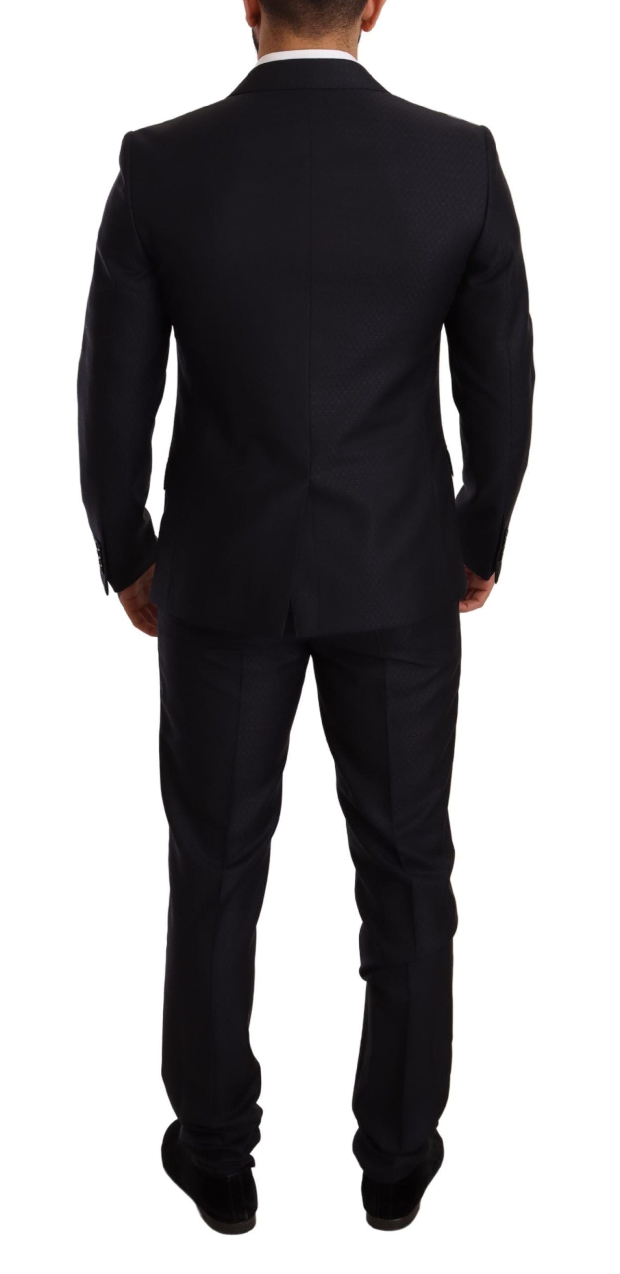 Traje de dos piezas MARTINI SLIM FIT con estampado azul de Dolce & Gabbana-2