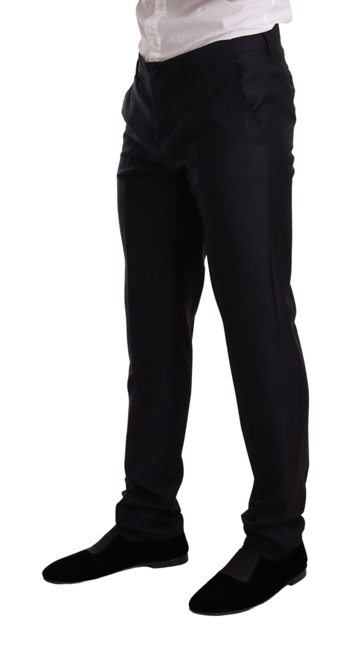 Traje de dos piezas MARTINI SLIM FIT con estampado azul de Dolce & Gabbana-7