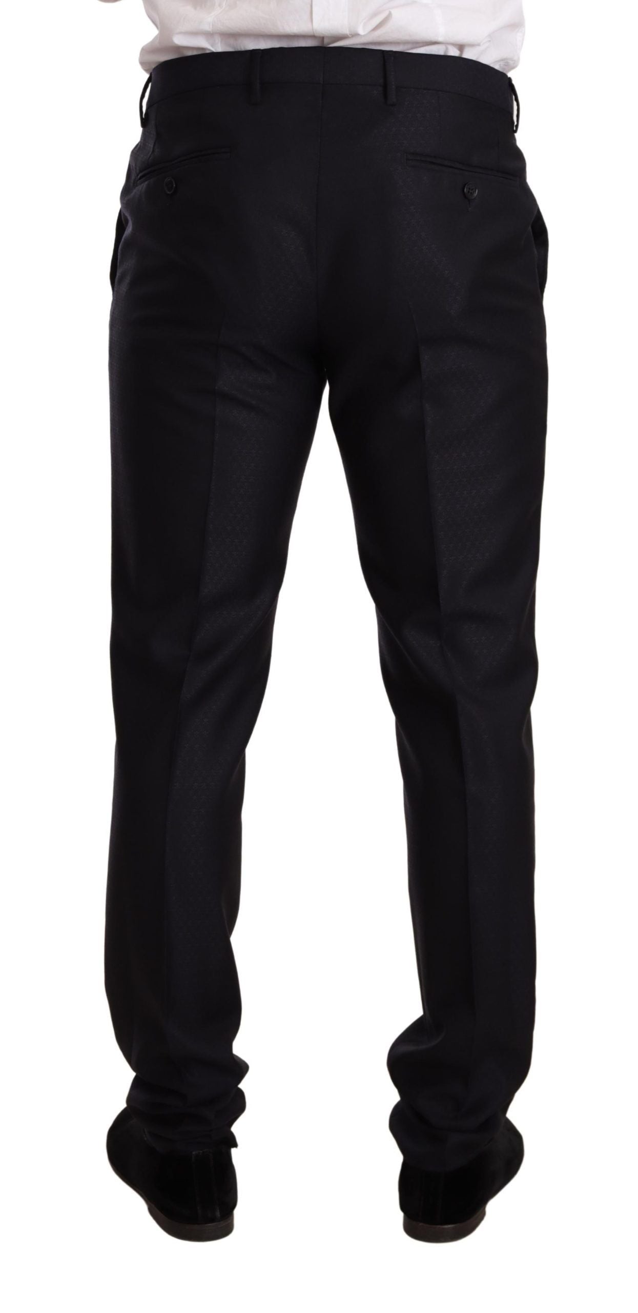 Traje de dos piezas MARTINI SLIM FIT con estampado azul de Dolce & Gabbana-8