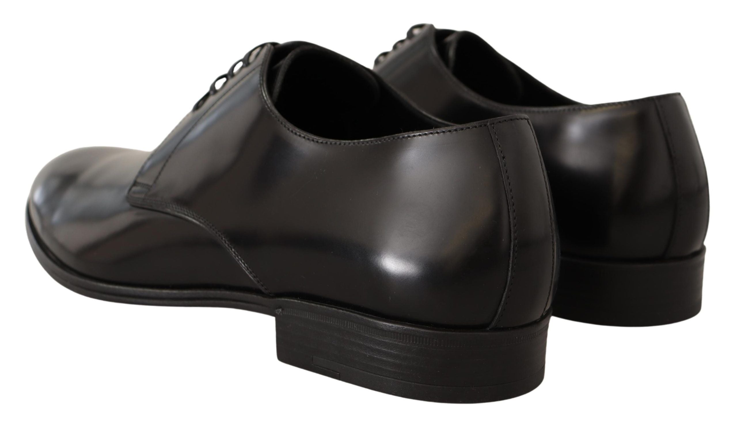 Dolce & Gabbana Black Leather Lace-up Shoes Men's Dress Derby Shoes-3