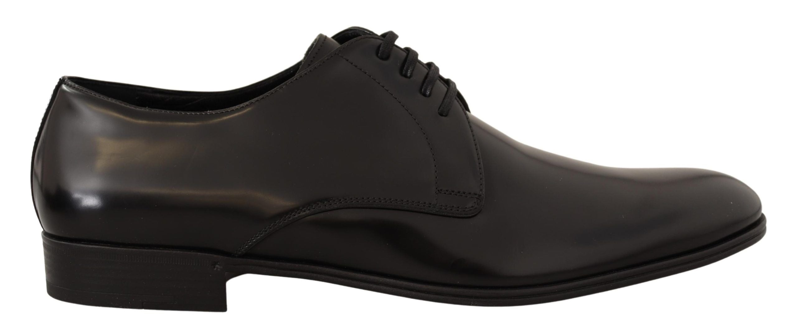 Dolce & Gabbana Black Leather Lace-up Shoes Men's Dress Derby Shoes