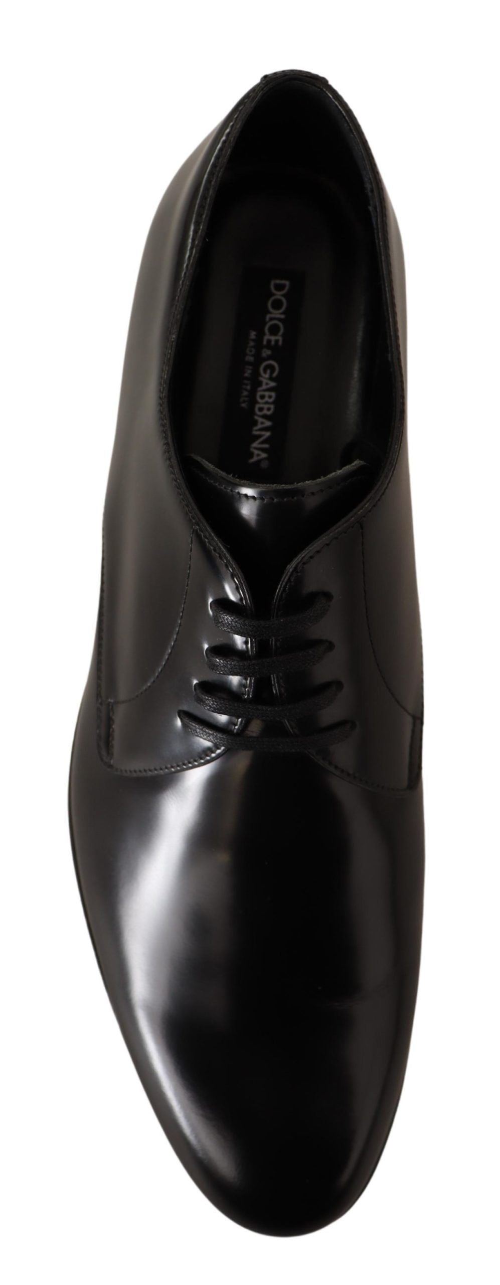 Dolce & Gabbana Black Leather Lace-up Shoes Men's Dress Derby Shoes-6
