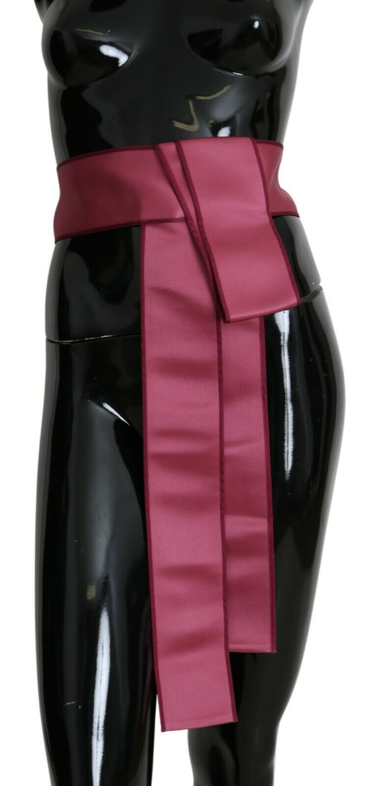 Dolce & Gabbana Pinker breiter Taillengürtel aus 100% Seide mit 3-Knopf-Verschluss-1
