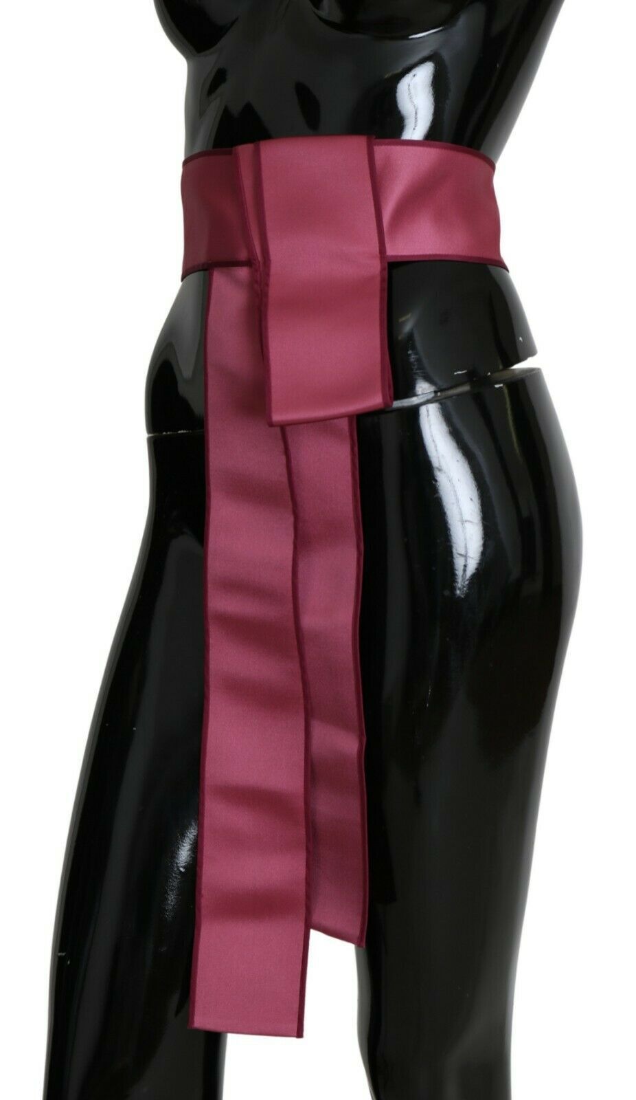 Dolce & Gabbana Pinker breiter Taillengürtel aus 100% Seide mit 3-Knopf-Verschluss-2