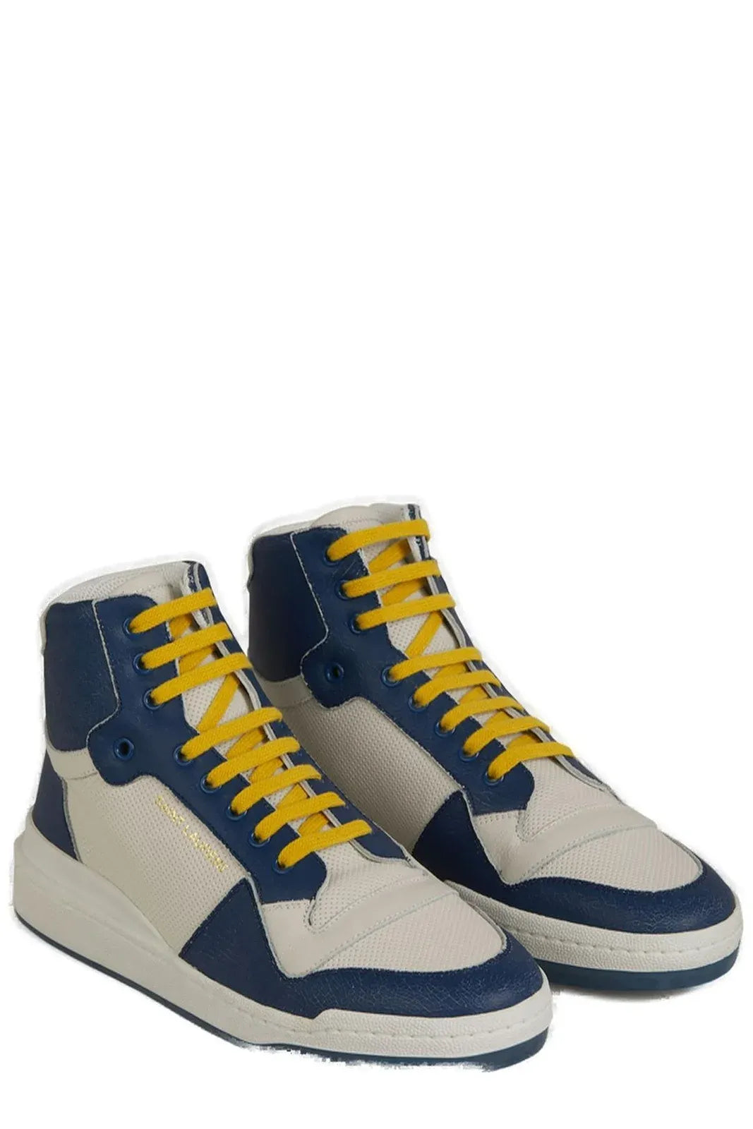 Saint Laurent: Elevate your style with blue luxury mid-height sneakers-3
