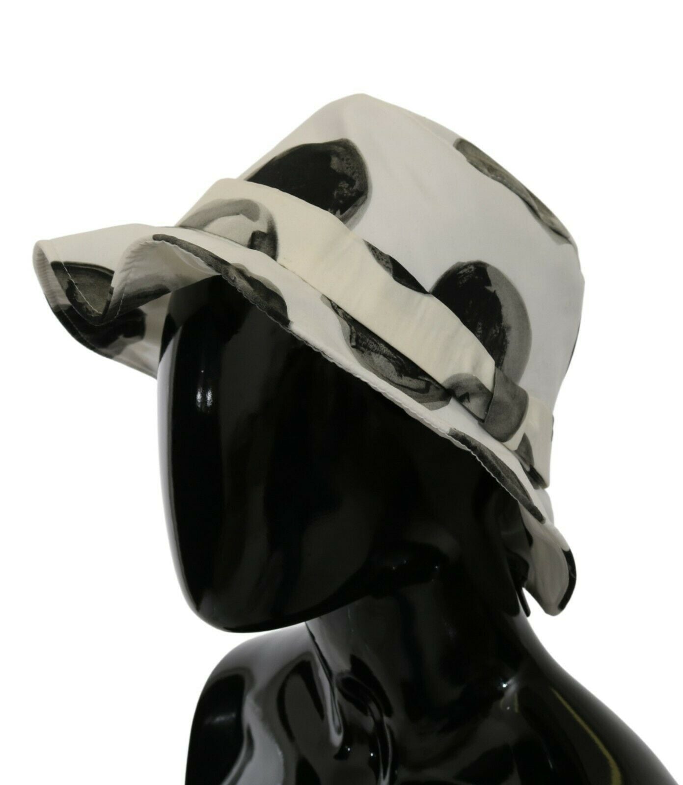 Dolce & Gabbana White Cotton Bucket Hat with Polka Dot Pattern-2