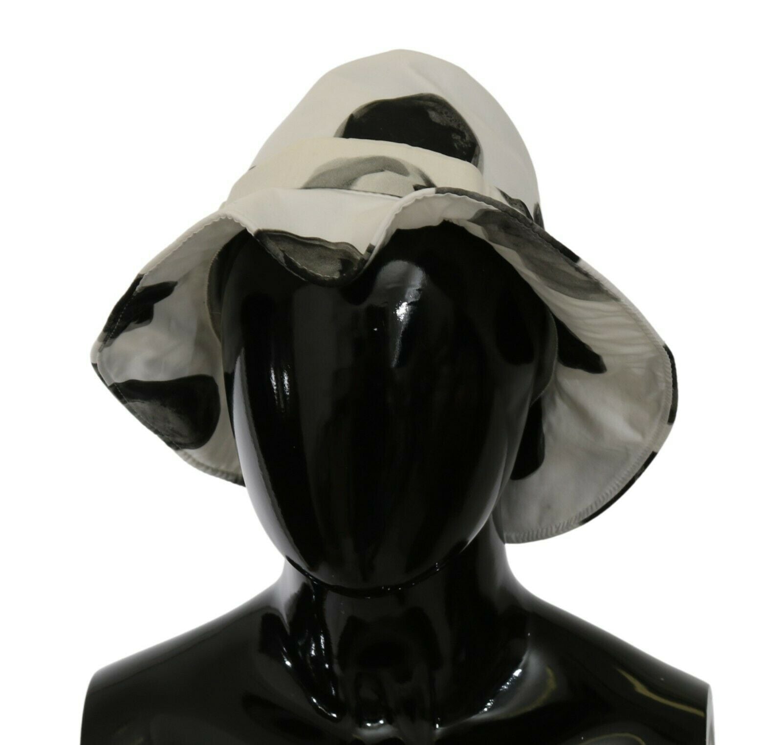 Dolce & Gabbana White Cotton Bucket Hat with Polka Dot Pattern-1