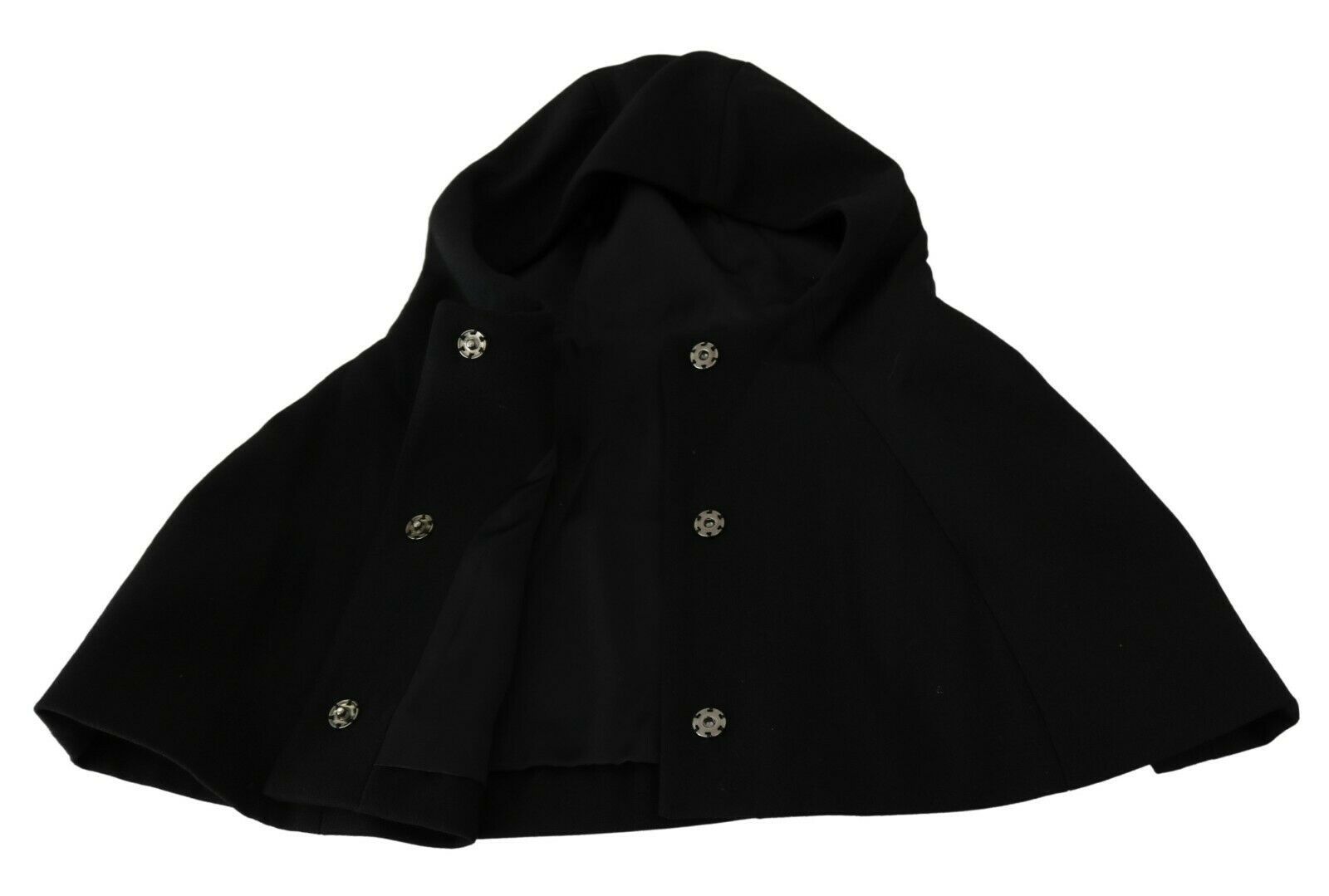 Dolce & Gabbana Black Wool Full Head Hooded Scarf Hat-4