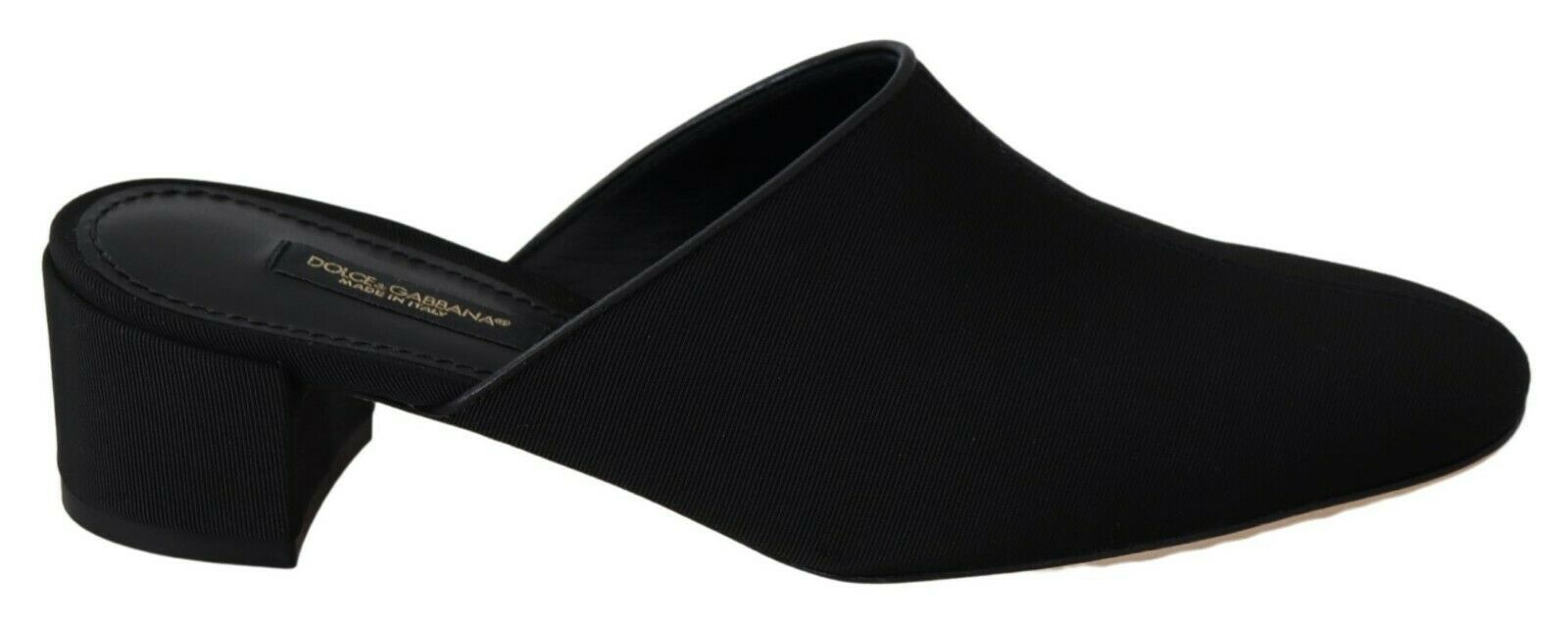 Dolce & Gabbana Schwarze Grosgrain-Sandalen Sandalen Frauen Schuhe-1