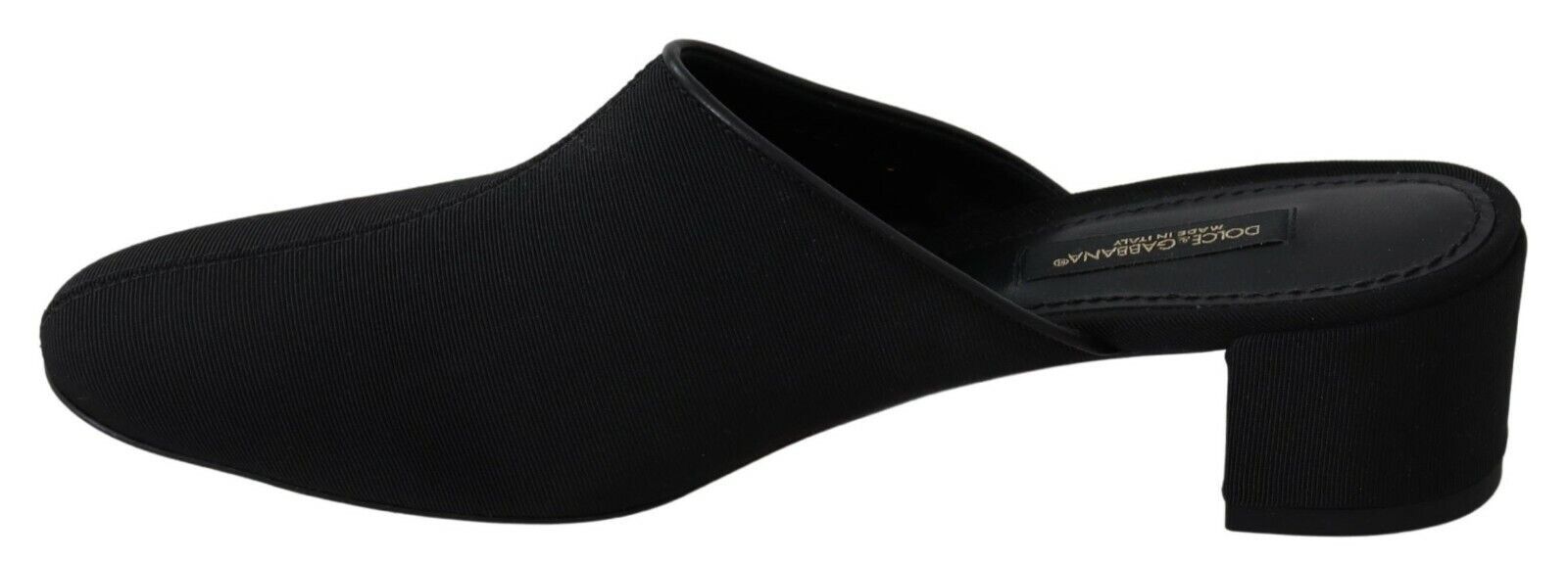 Dolce & Gabbana Schwarze Grosgrain-Sandalen Sandalen Frauen Schuhe-2