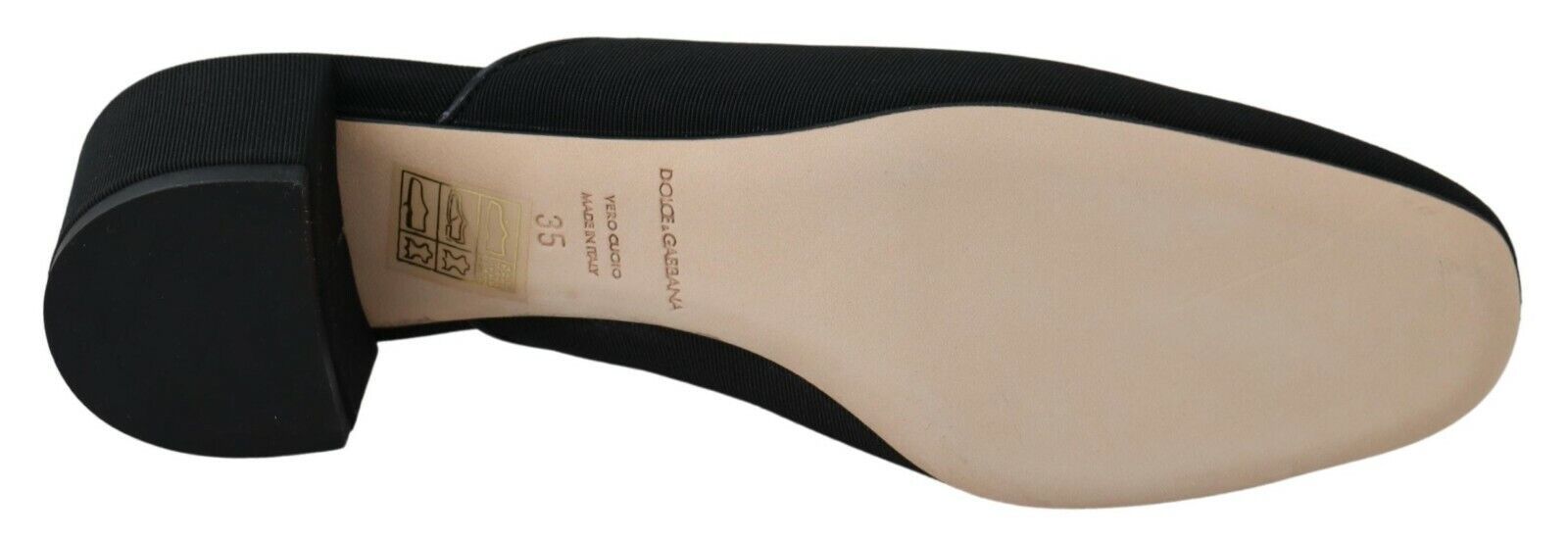 Dolce & Gabbana Schwarze Grosgrain-Sandalen Sandalen Frauen Schuhe-3