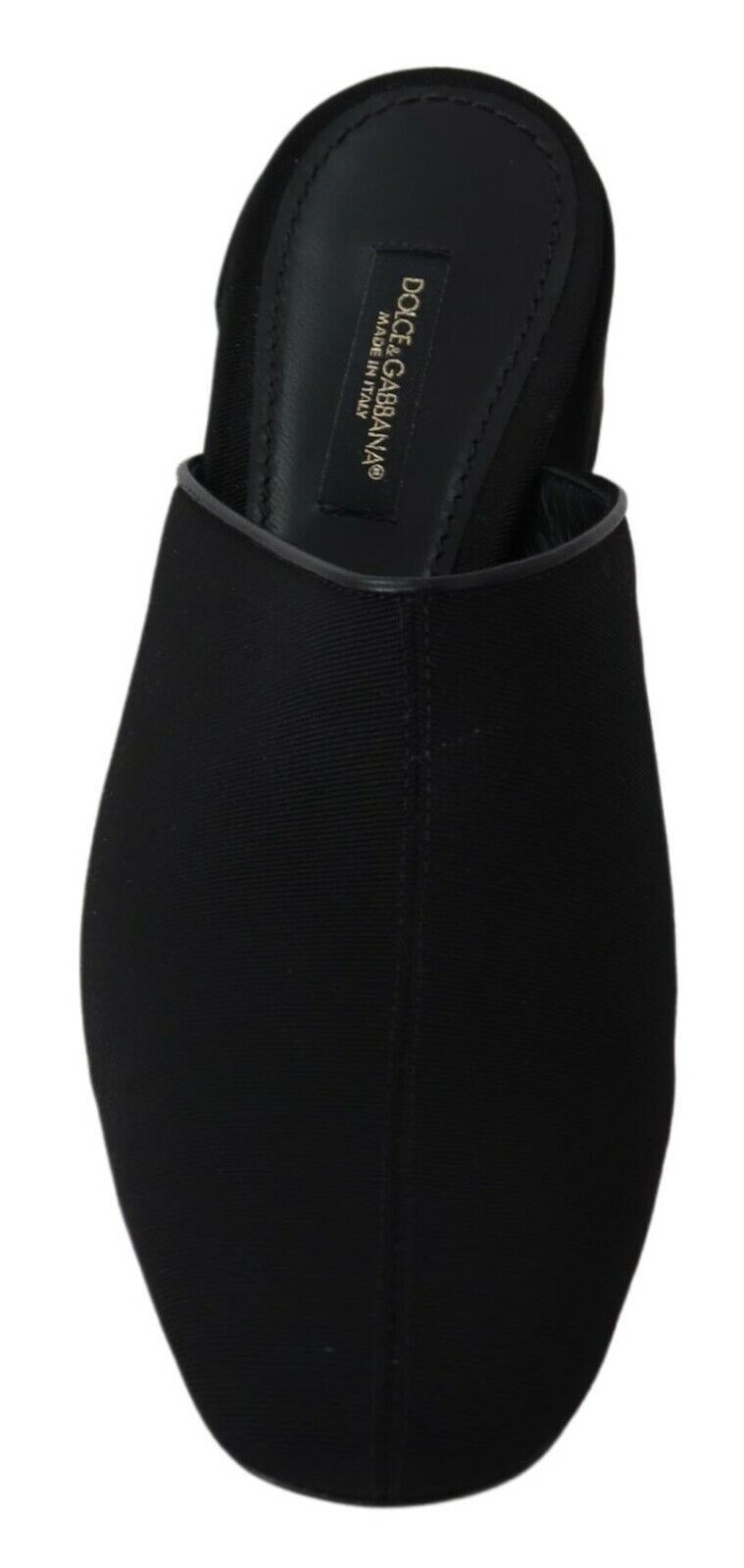 Dolce & Gabbana Schwarze Grosgrain-Sandalen Sandalen Frauen Schuhe-4