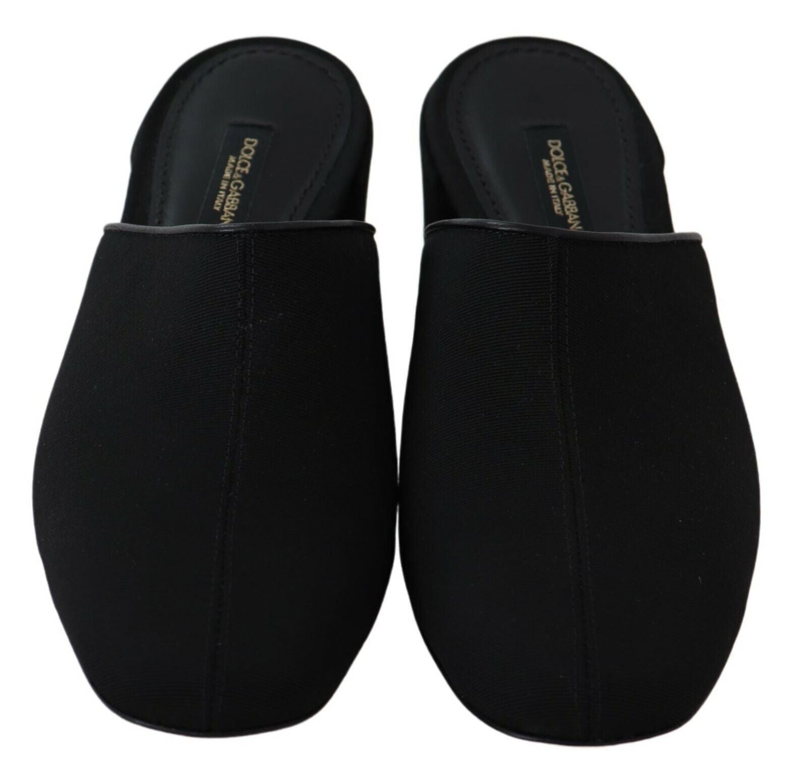 Dolce & Gabbana Schwarze Grosgrain-Sandalen Sandalen Frauen Schuhe-5