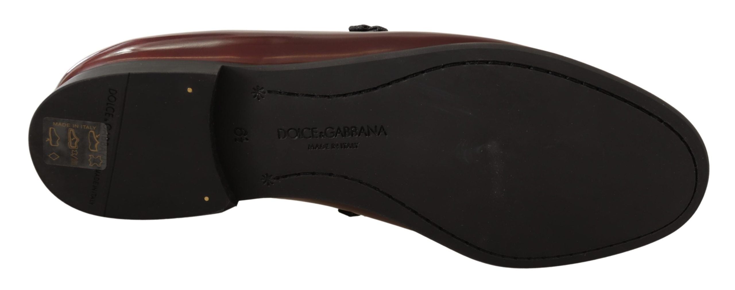Dolce & Gabbana Bordeaux patent leather dress, loafers, shoes-2