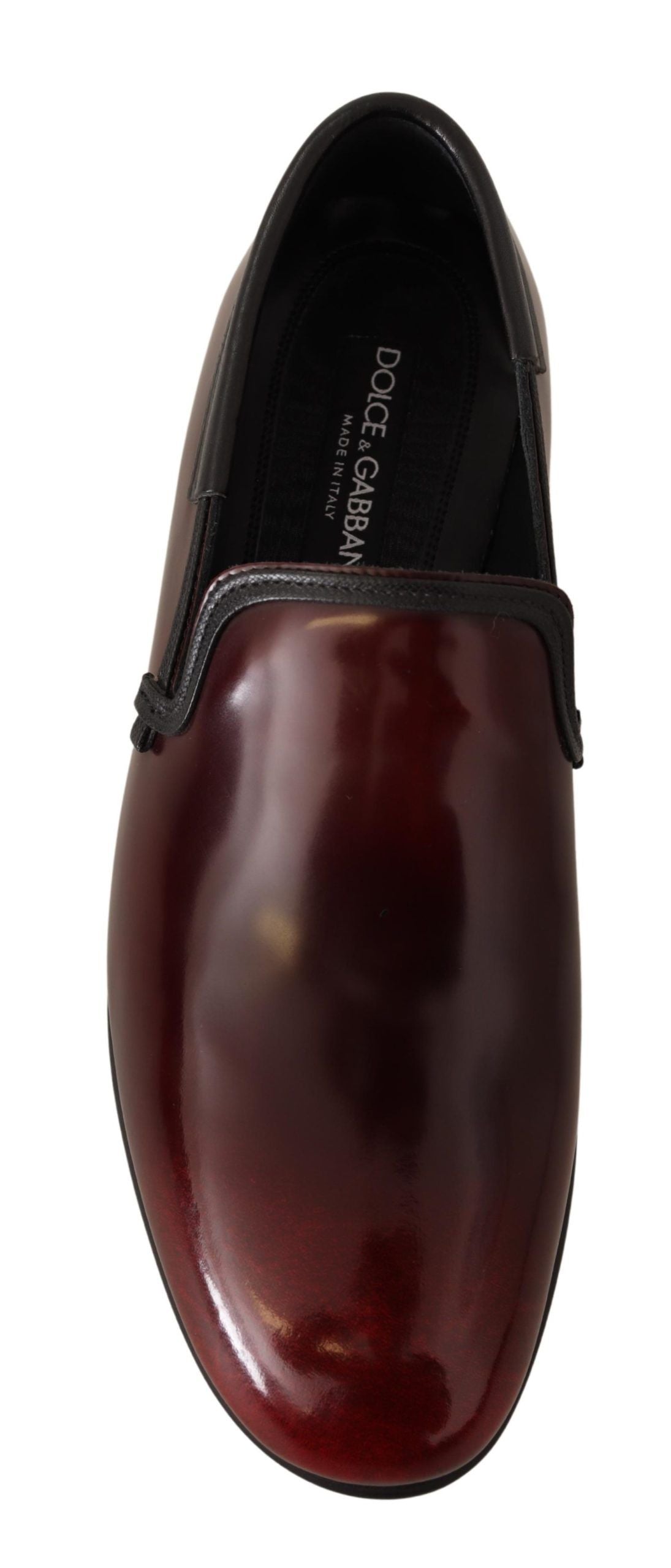 Dolce & Gabbana Bordeaux patent leather dress, loafers, shoes-3