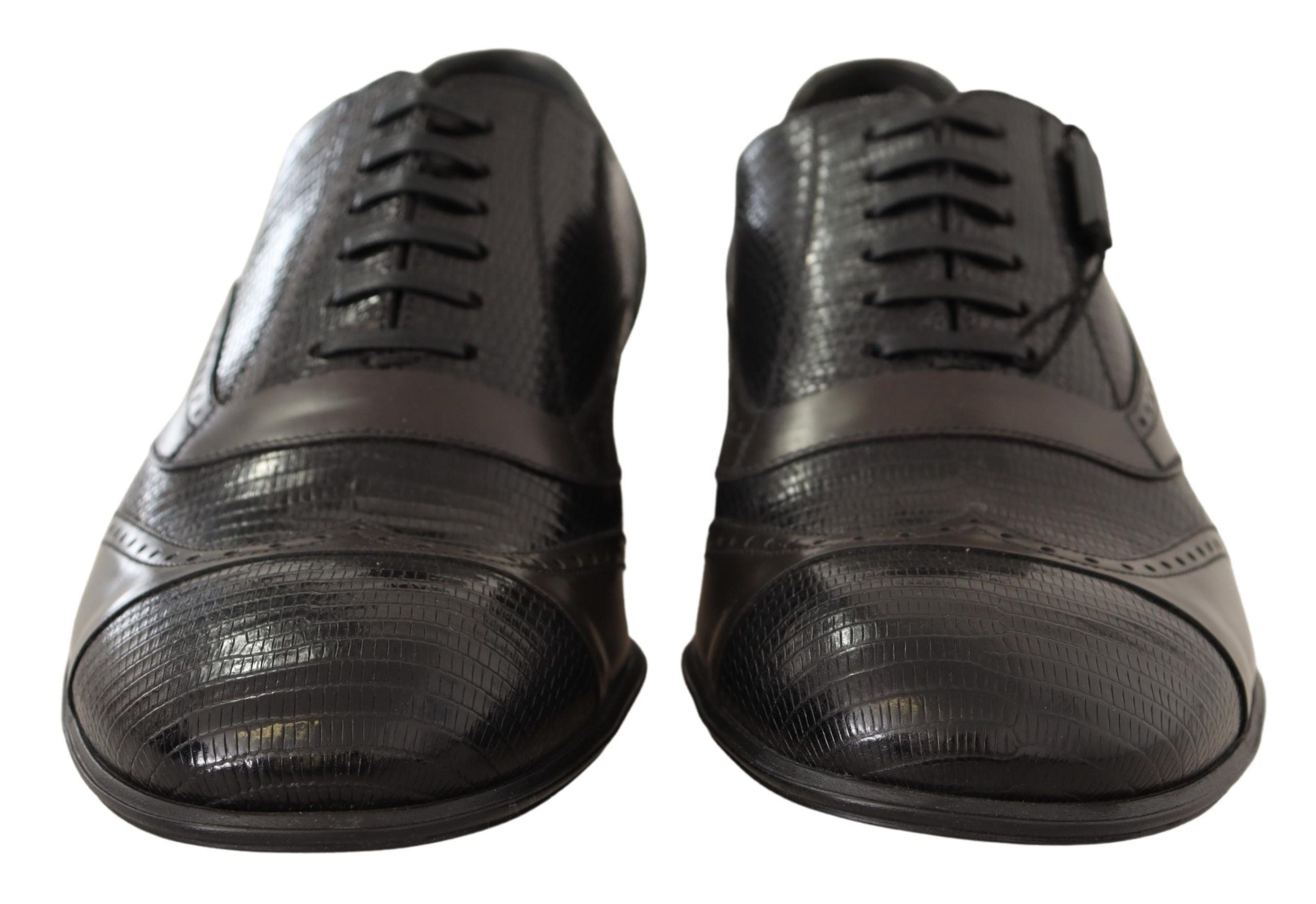 Dolce & Gabbana Braune Eidechsenhaut Leder Oxford Dress Schuhe-7