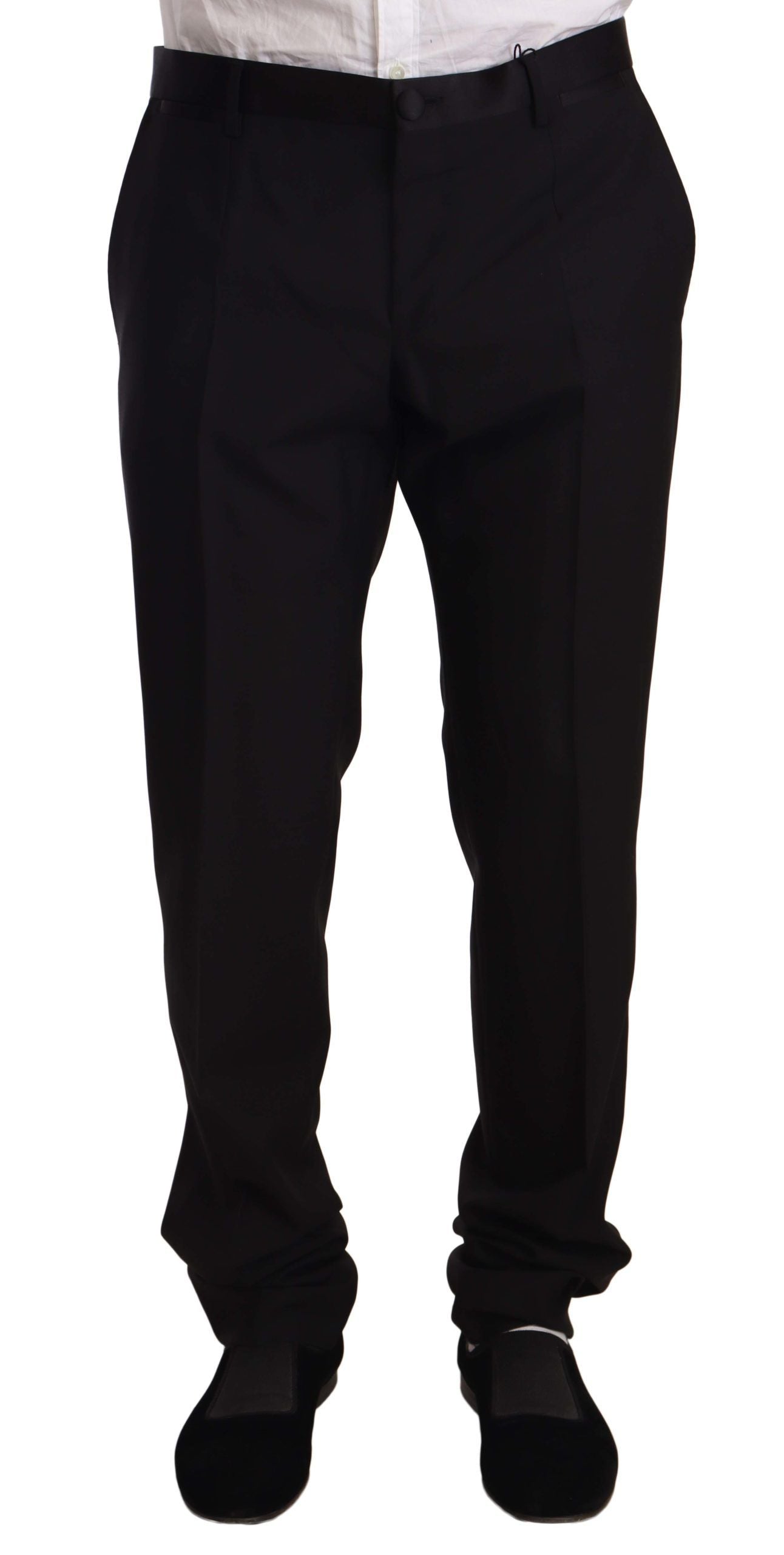 Dolce & Gabbana wool tuxedo trousers, black-1