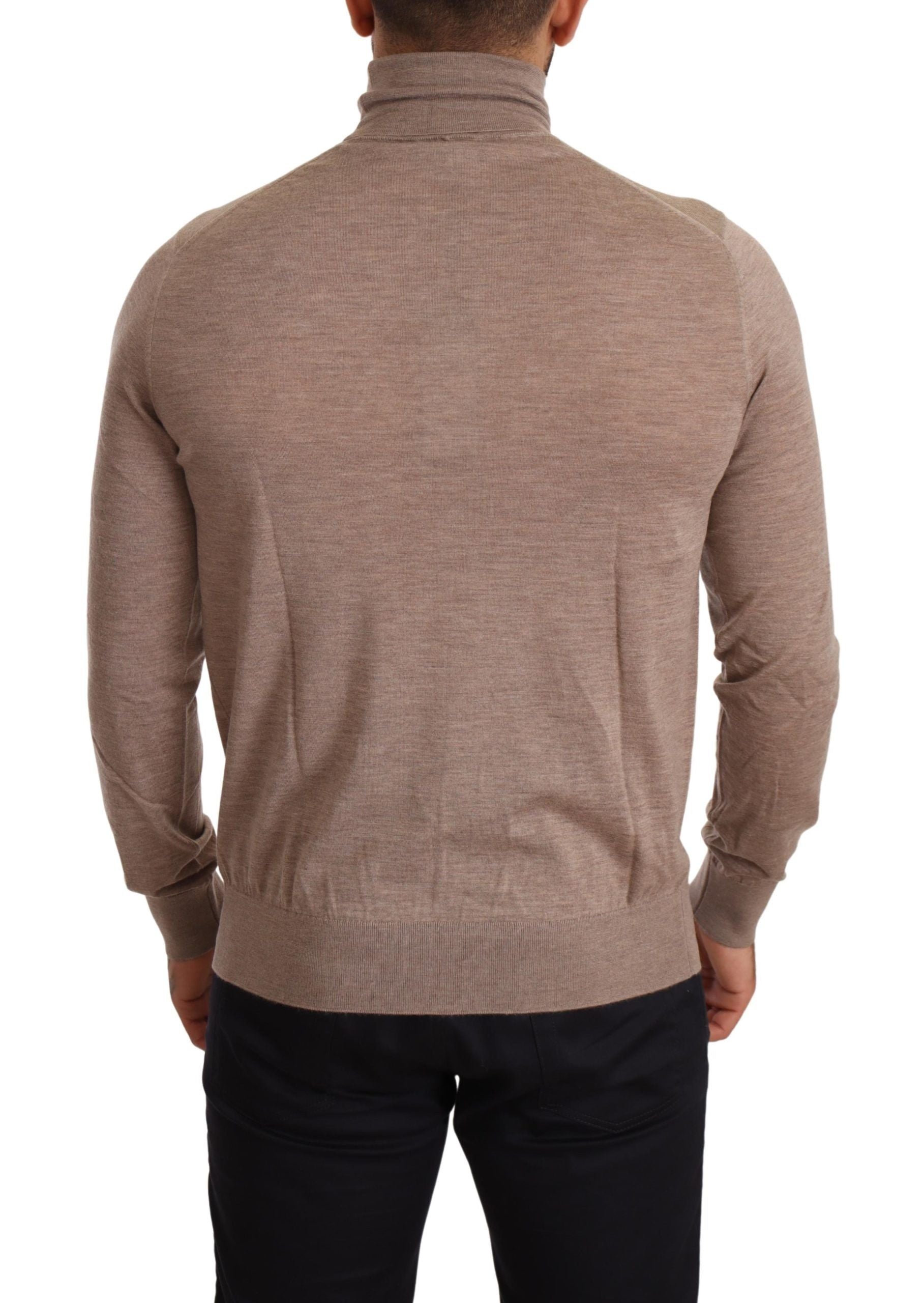 Dolce & Gabbana Brown Cashmere Turtleneck Sweater-3