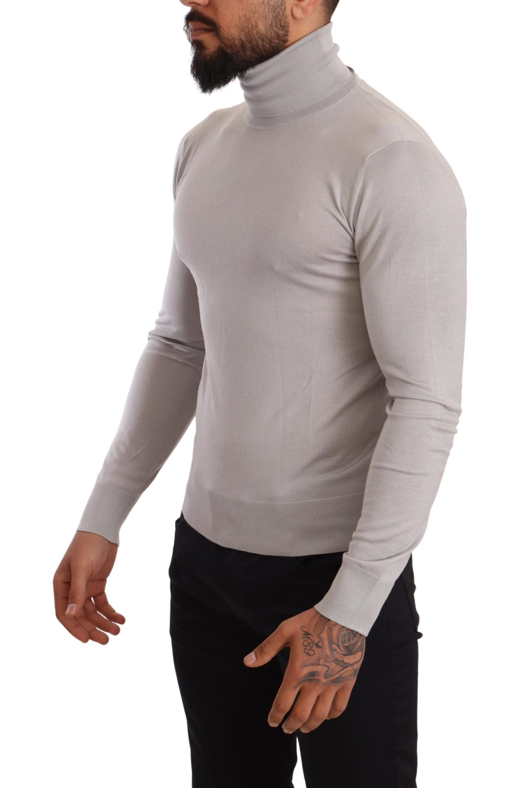 Dolce & Gabbana Grauer Kaschmir-Rollkragenpullover-2