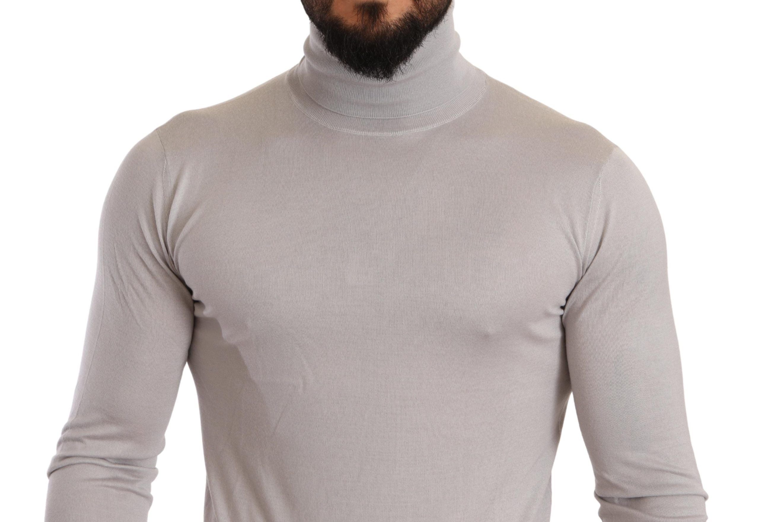 Dolce & Gabbana Grauer Kaschmir-Rollkragenpullover-4
