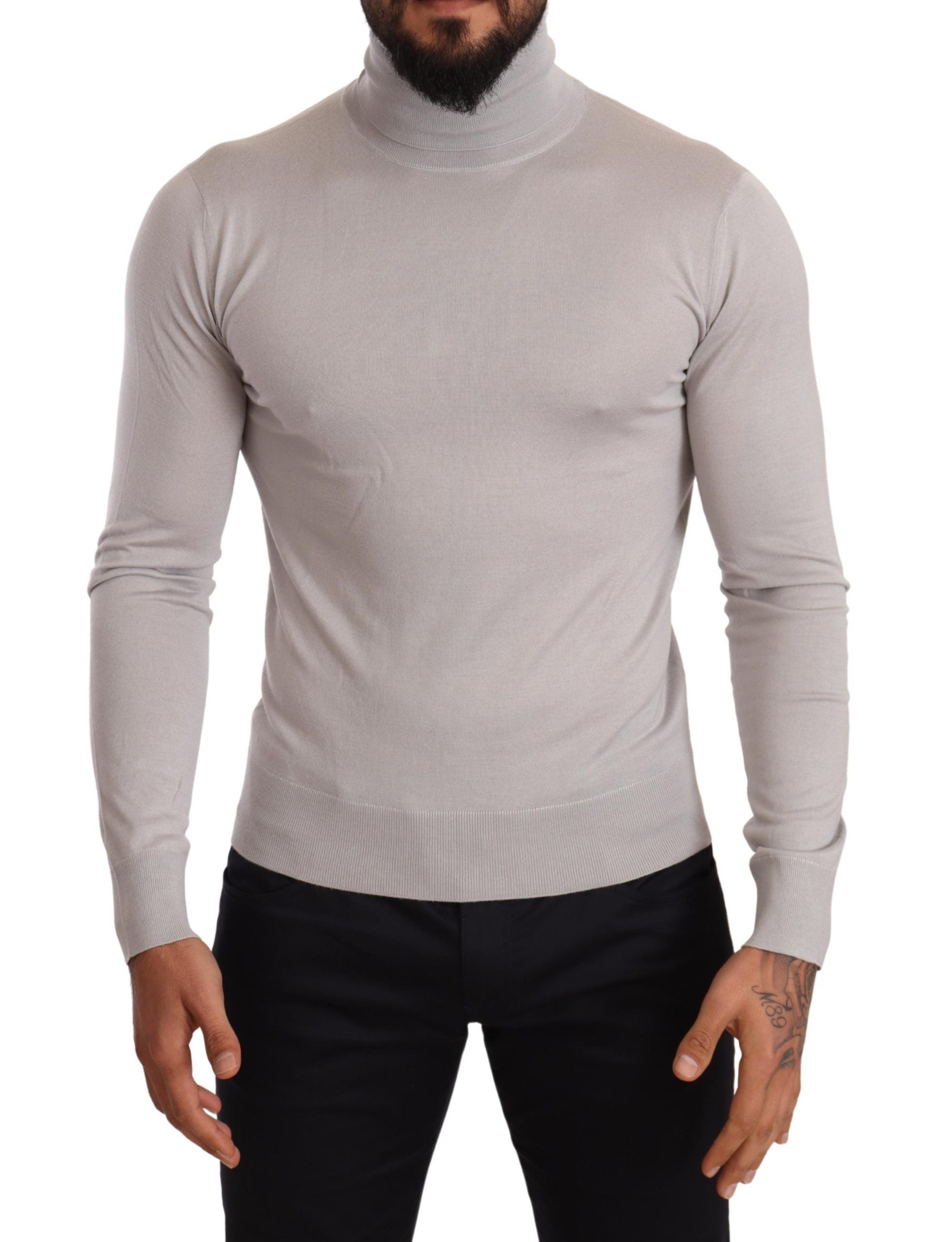 Dolce & Gabbana Grauer Kaschmir-Rollkragenpullover-1