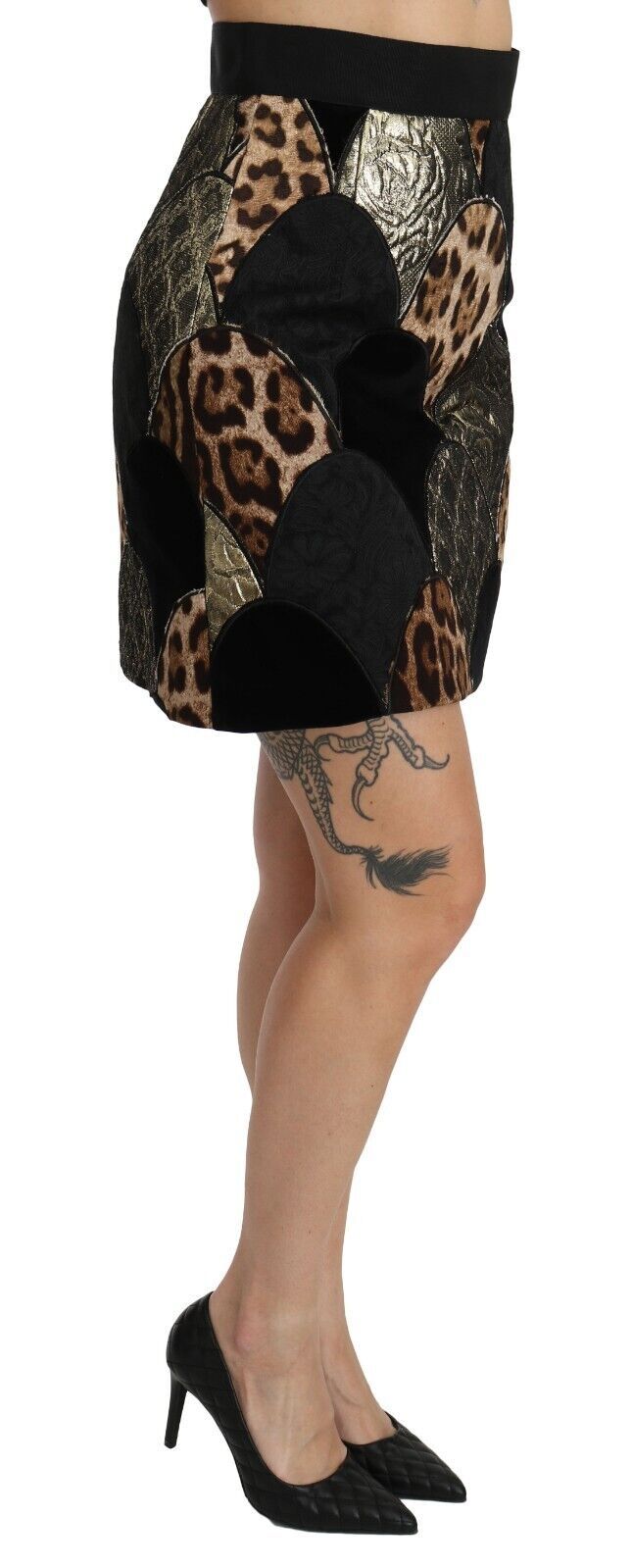 Dolce & Gabbana multicoloured leopard print mini skirt with high waist-2