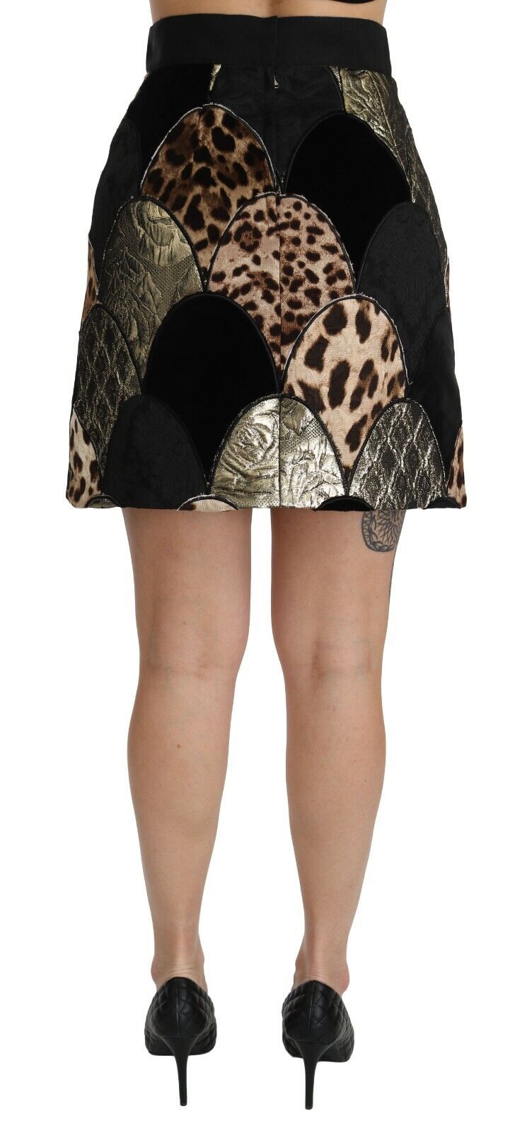 Dolce & Gabbana multicoloured leopard print mini skirt with high waist-4